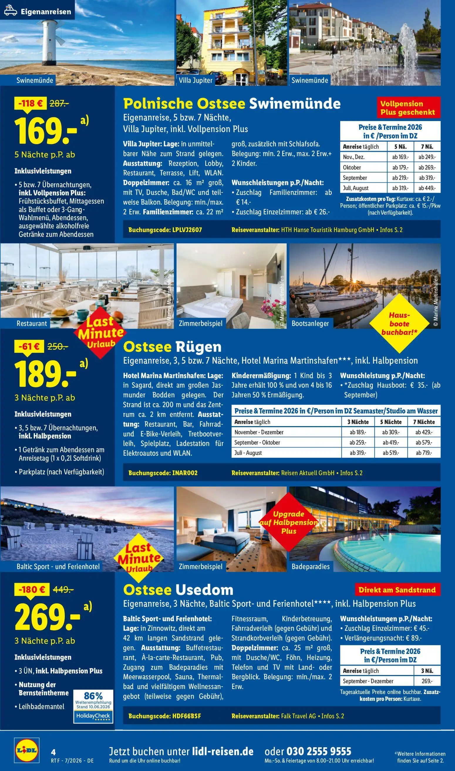 Lidl Reisen Prospekt – gültig ab 15.07.2026 | Seite: 4 | Produkte: Rum, Bad, Wasser, TV