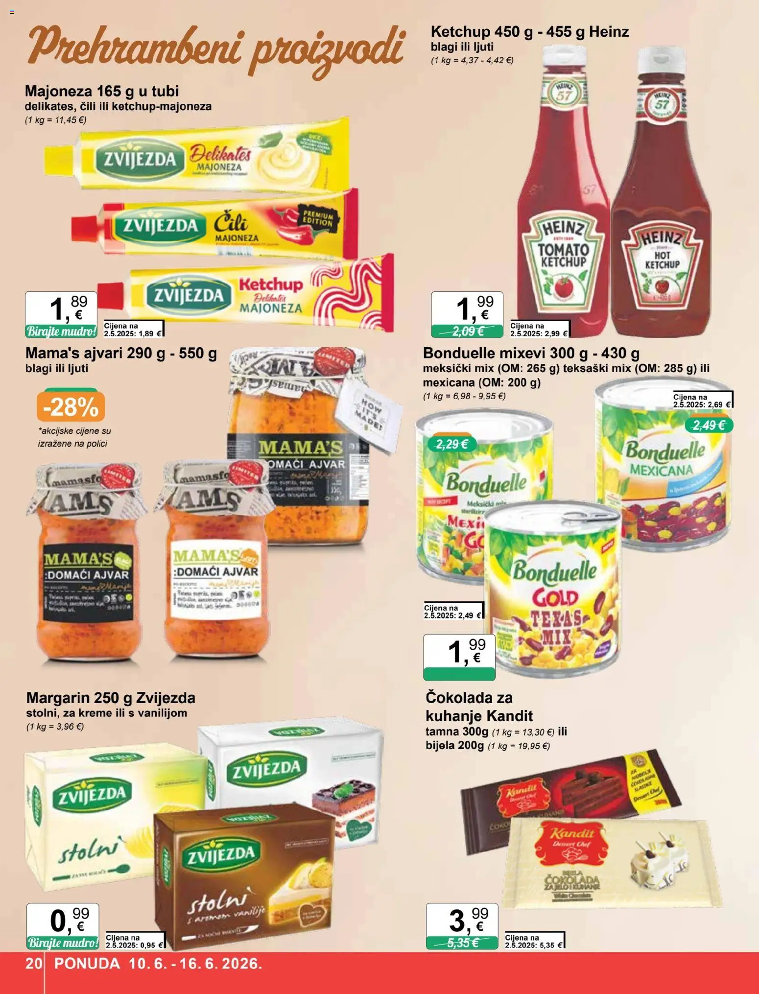 KTC katalog | vrijedi od 10.06.2026 | Stranica: 20 | Proizvodi: Čokolada, Ajvar, Majoneza, Čili
