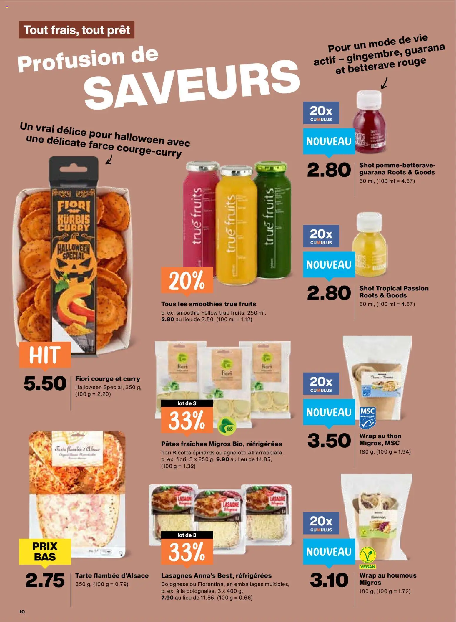Migros aktionen FR – gültig ab 22.10.2026 | Seite: 10 | Produkte: Rouge, Pasta, Kürbis, Ricotta