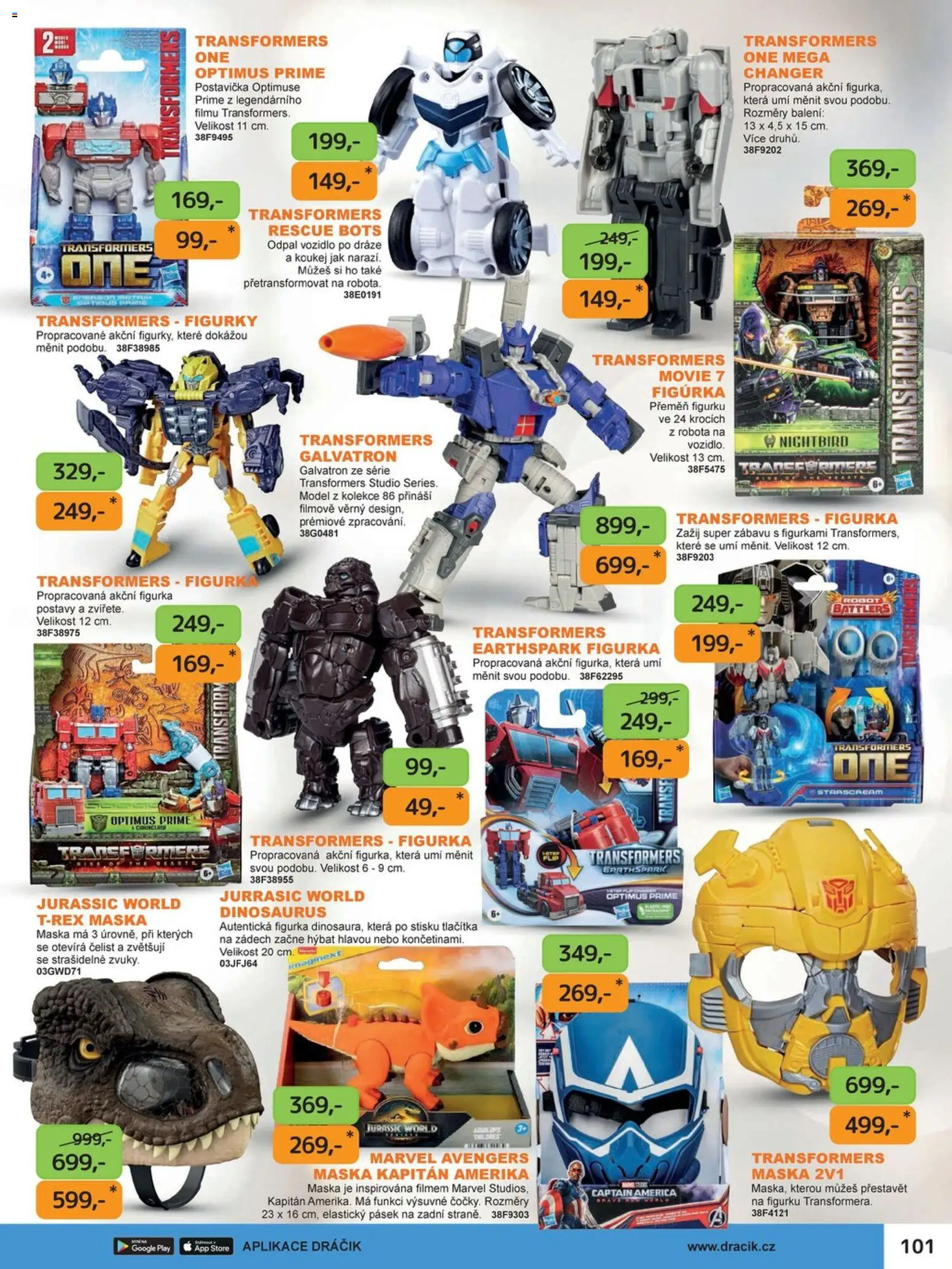 Dráčik katalog - Vánoce od 08.10.2026 | Strana: 101 | Produkty: Dinosaurus, Figurky, Maska