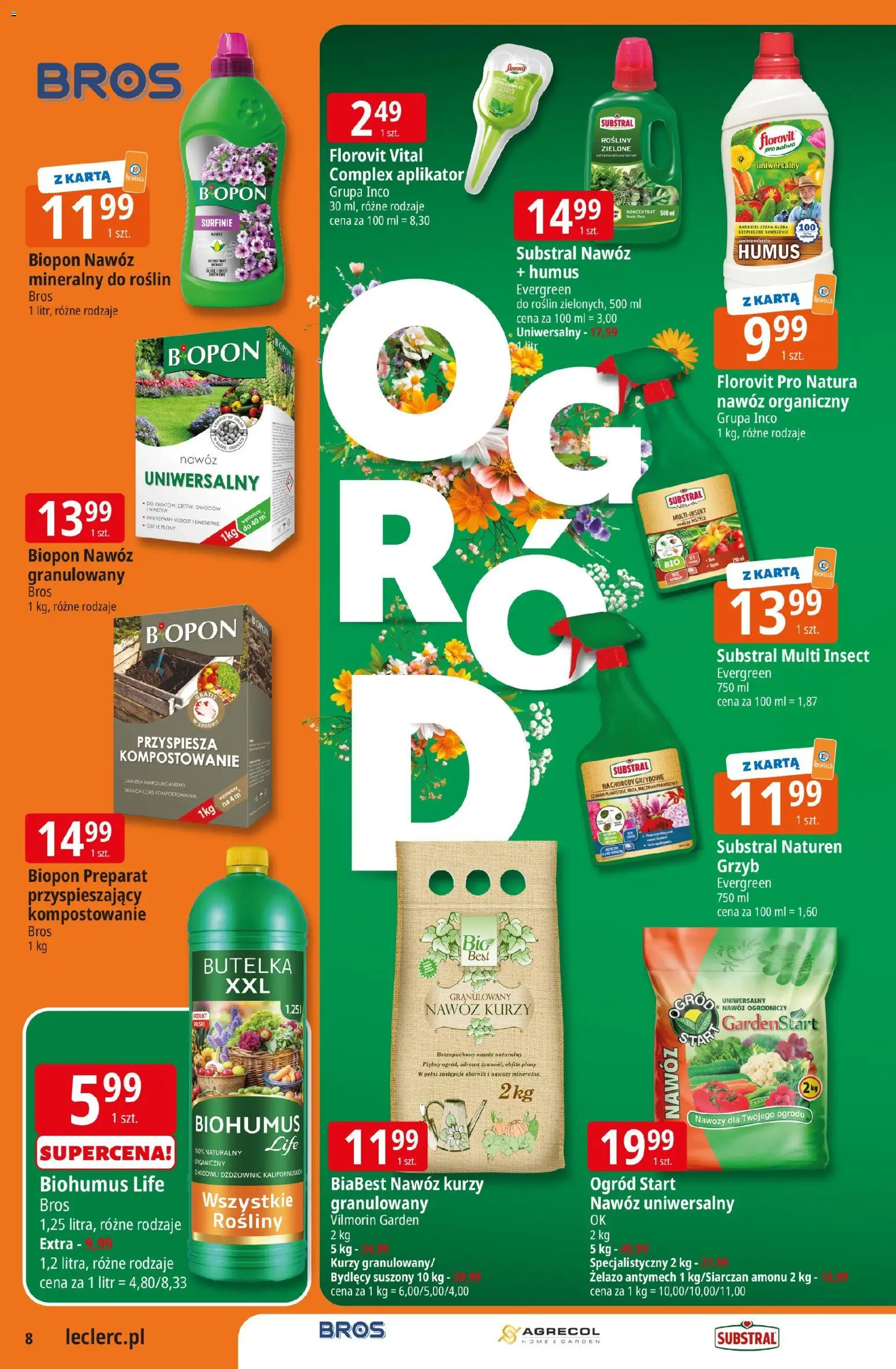 E.Leclerc gazetka - Wrocław od 10.03.2026 | Strona: 8 | Produkty: Karta, Żelazo, Rosliny