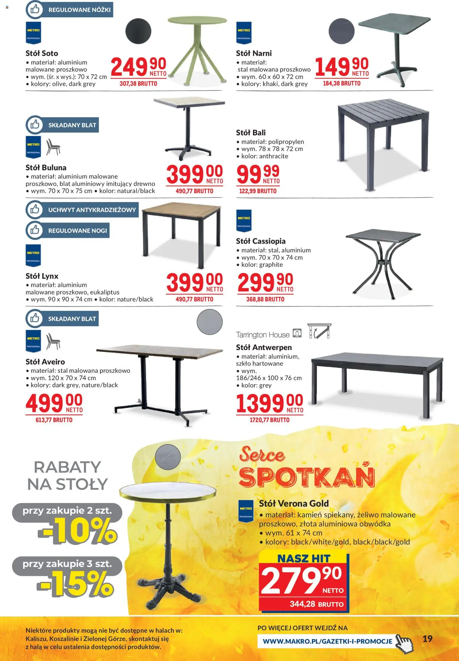 Makro gazetka - Grill Ogród od 26.05.2026 | Strona: 19 | Produkty: Stół