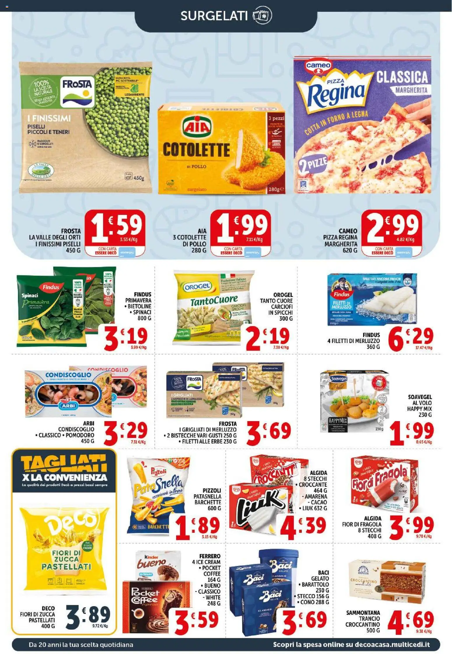 Volantino Decò del 29.05.2026 | Pagina: 10 | Prodotti: Merluzzo, Spinaci, Cacao, Amarena