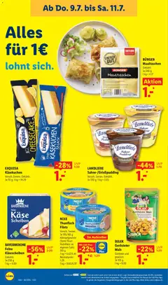 NIxE Thunfisch Filets, Versch. Sorten. Je 195/185 g Abtropfgewicht (Sorte Thunfischfilets im eigenen Saft): 150 g ab 06.07.2026 gültig | Seite: 46 | Produkte: Käse, Schokolade, Maultaschen, Frischkase