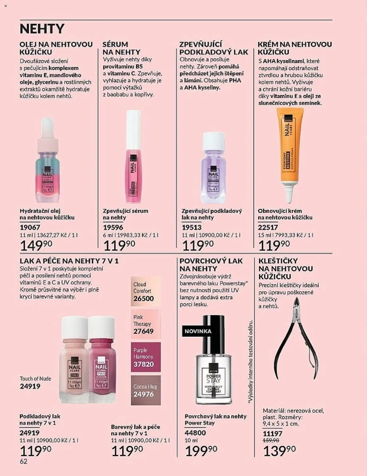 Avon Katalog 04/2026 od 01.04.2026 | Strana: 62 | Produkty: Sérum, Krém, Nehty, Lak na nehty