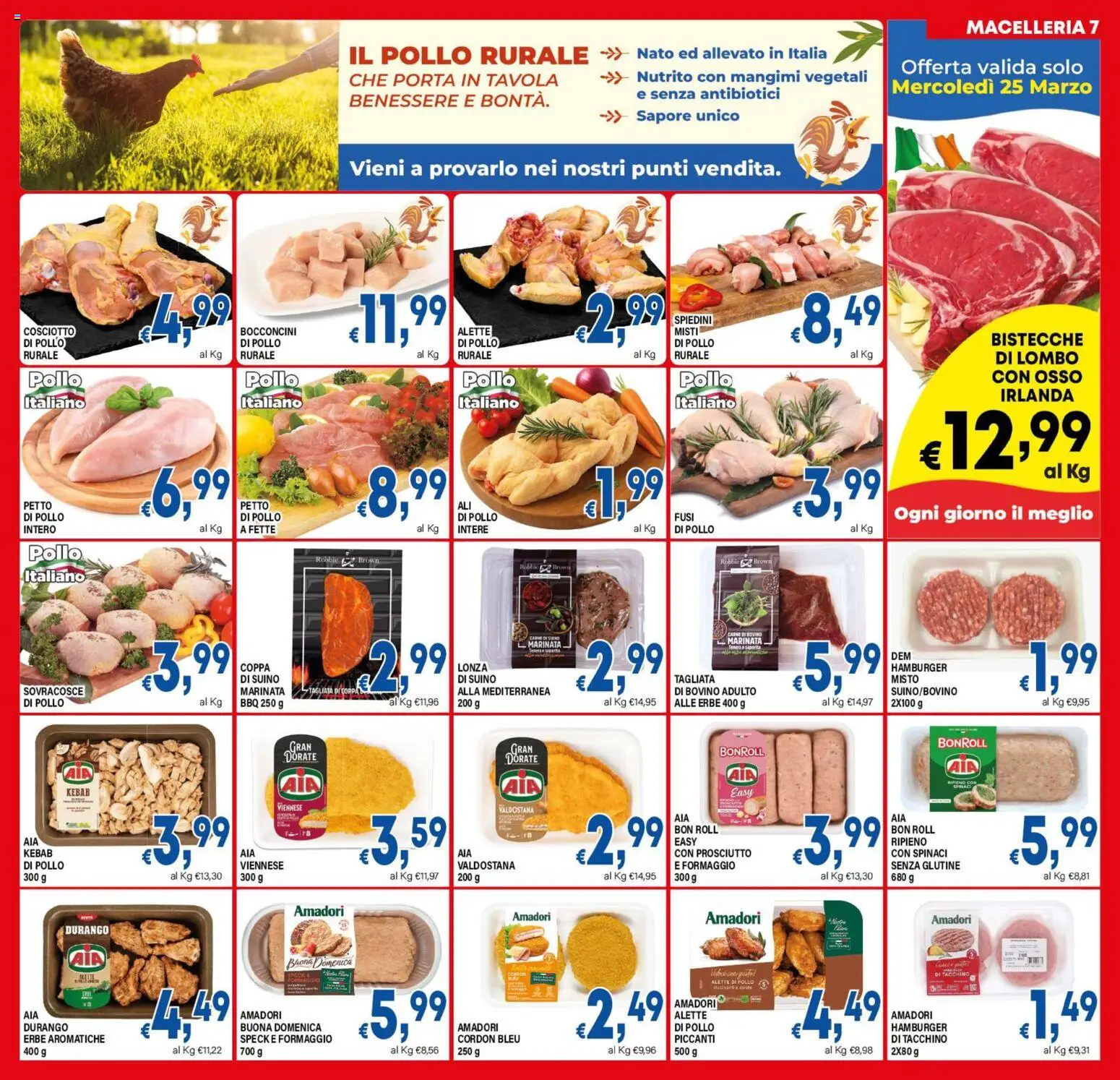 Volantino DEM del 17.03.2026 | Pagina: 7 | Prodotti: Bovino, Suino, Spinaci, Spiedini