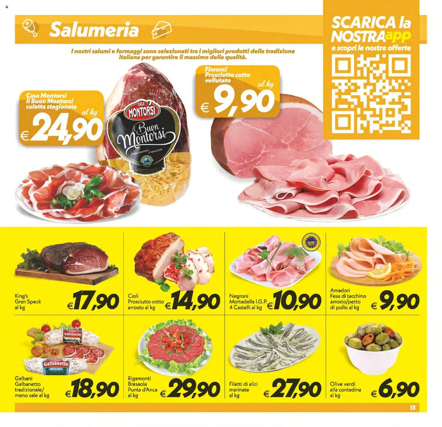 Volantino SuperConveniente del 02/10/2026 | Pagina: 13 | Prodotti: Prosciutto Cotto, Bresaola, Sale, Prosciutto