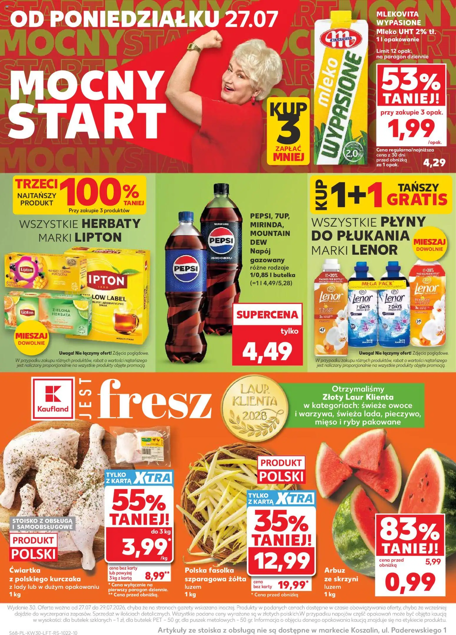 Kaufland Polsko leták od 23.07.2026 | Strana: 68 | Produkty: Lenor, Mléko, Ryby, Karty
