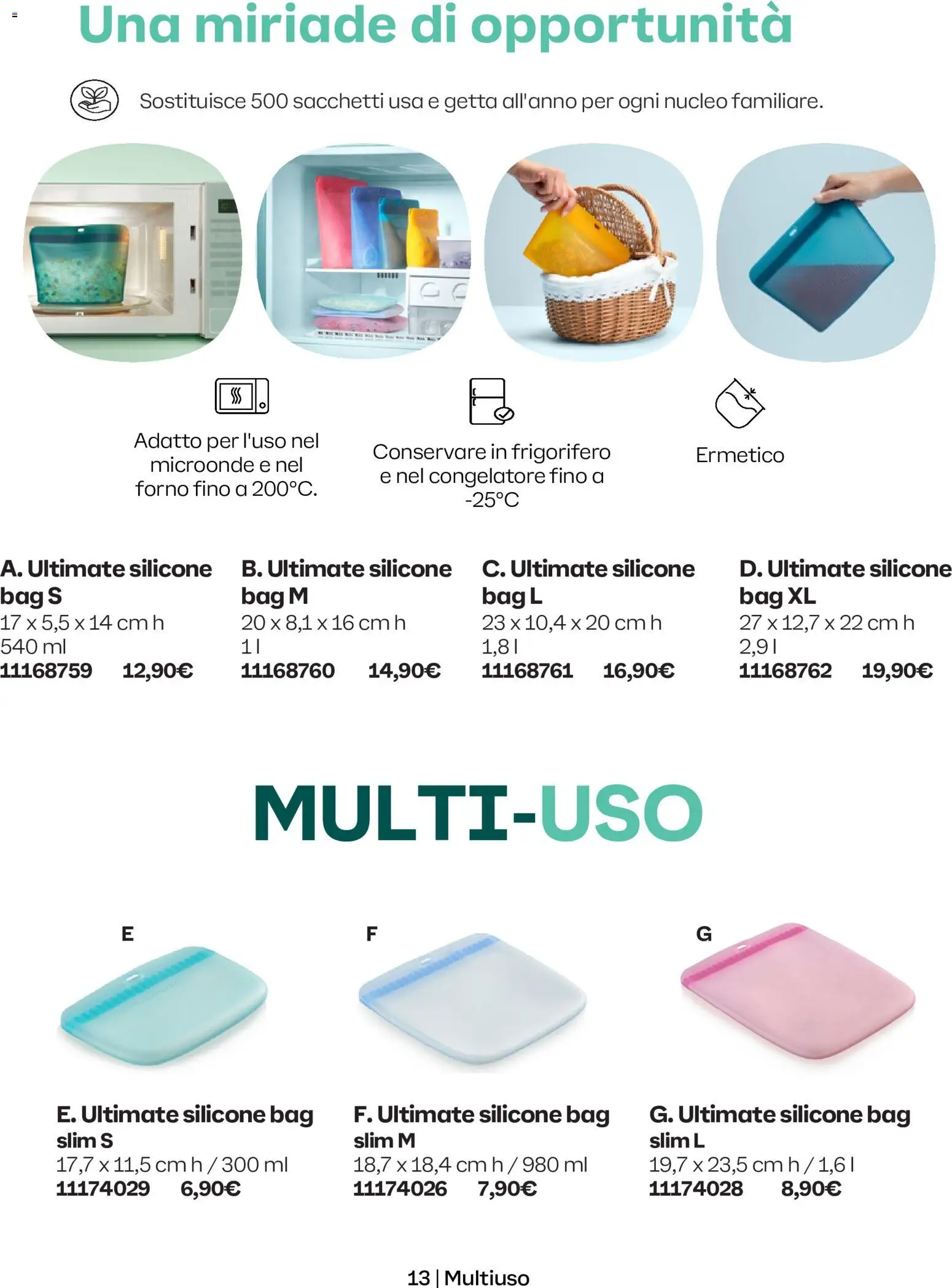 Volantino Tupperware del 01.05.2026 | Pagina: 13 | Prodotti: Microonde, Frigorifero, Congelatore, Forno