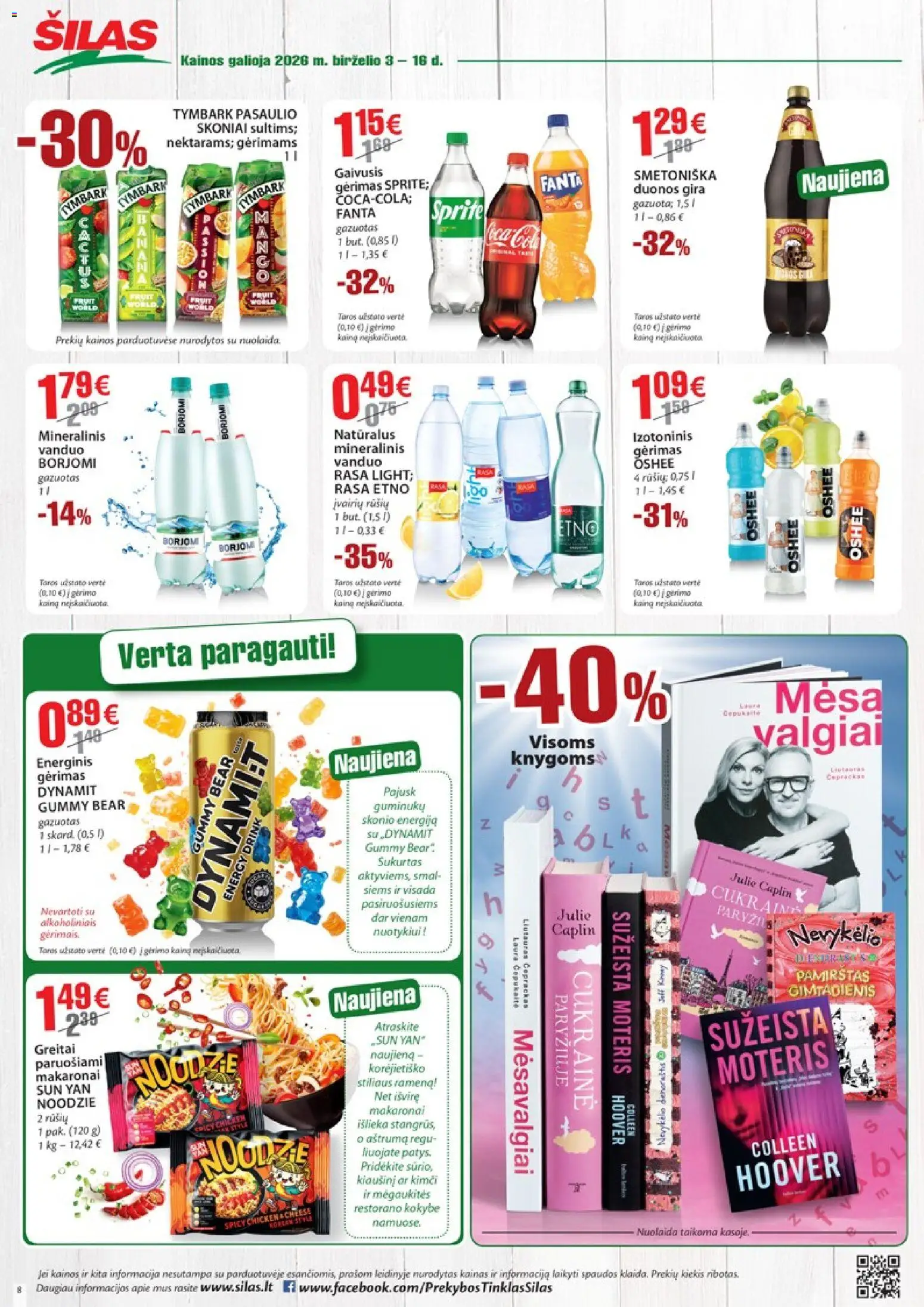 Šilas akcijos nuo 03.06.2026 | Puslapis: 8 | Prekių: Gaivusis gėrimas, Makaronai