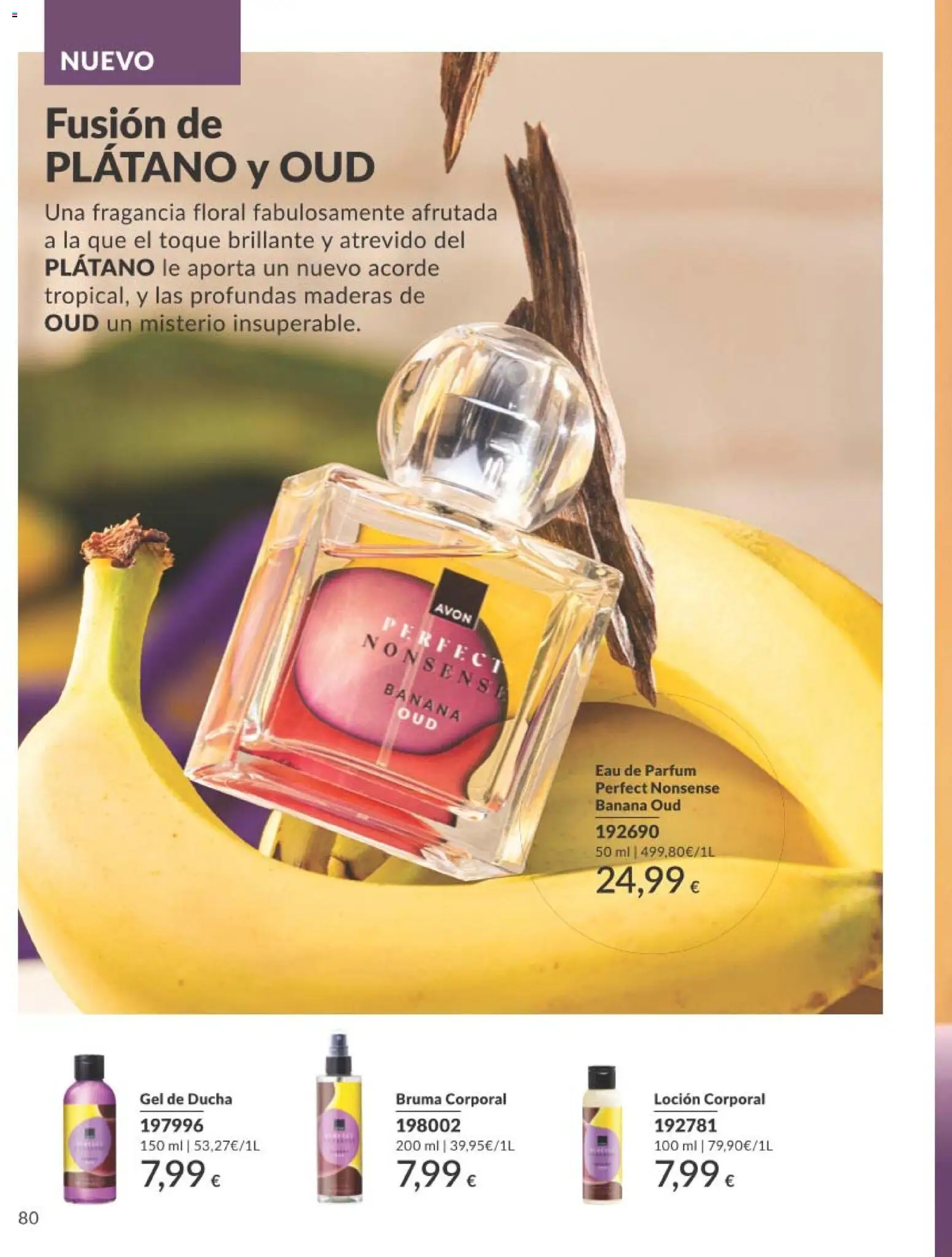 Catálogo AVON campaña 8 │ válido desde el 01/08/2026 | Página: 80 | Productos: Fragancia, Gel de ducha, Loción corporal, Ducha