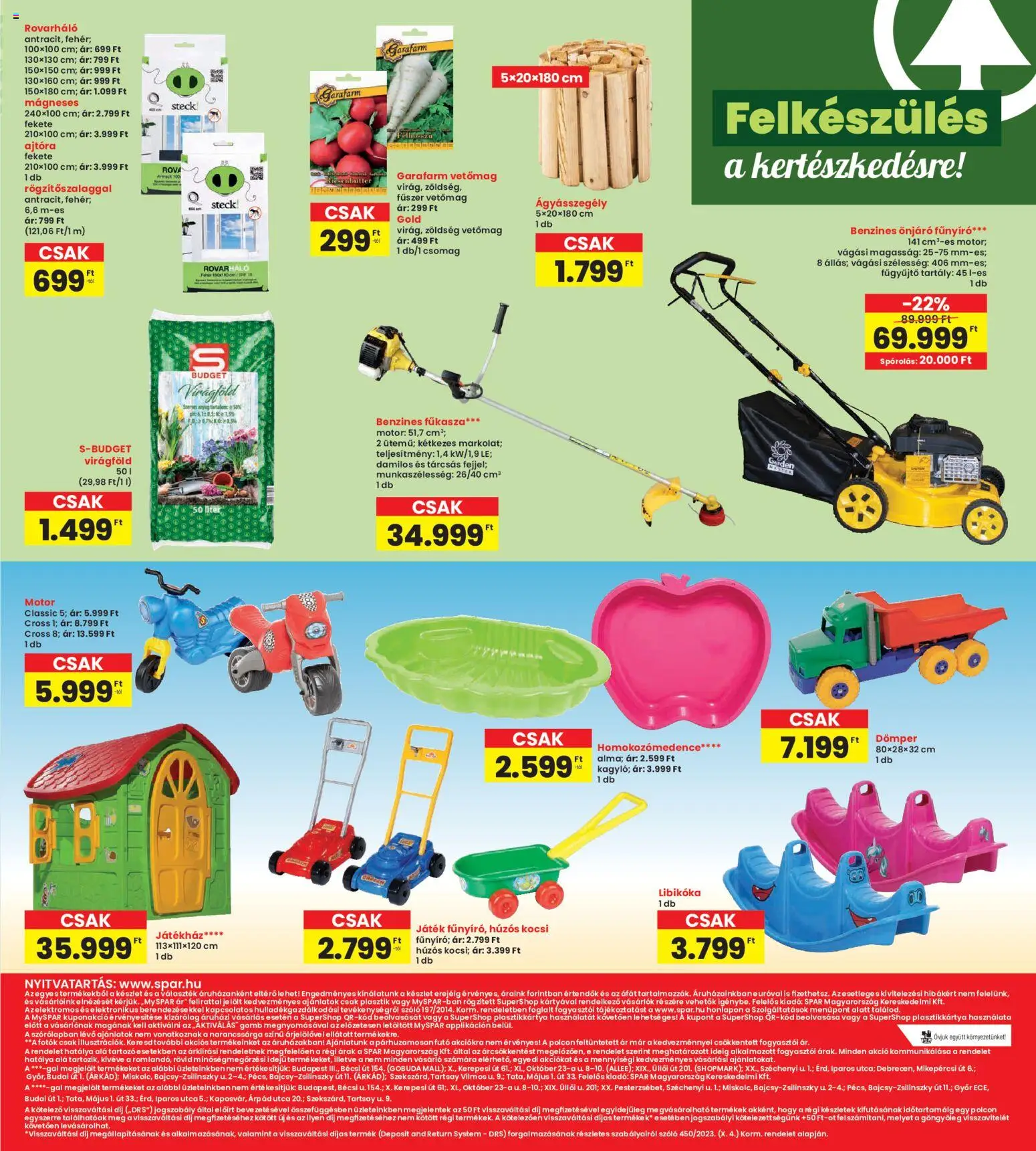 Interspar akciós ujság - amely érvényes a következő dátumtól: 16.04.2026 | Oldal: 19 | Termékek: Ágyásszegély, Fűkasza, Zöldség, Fűszer