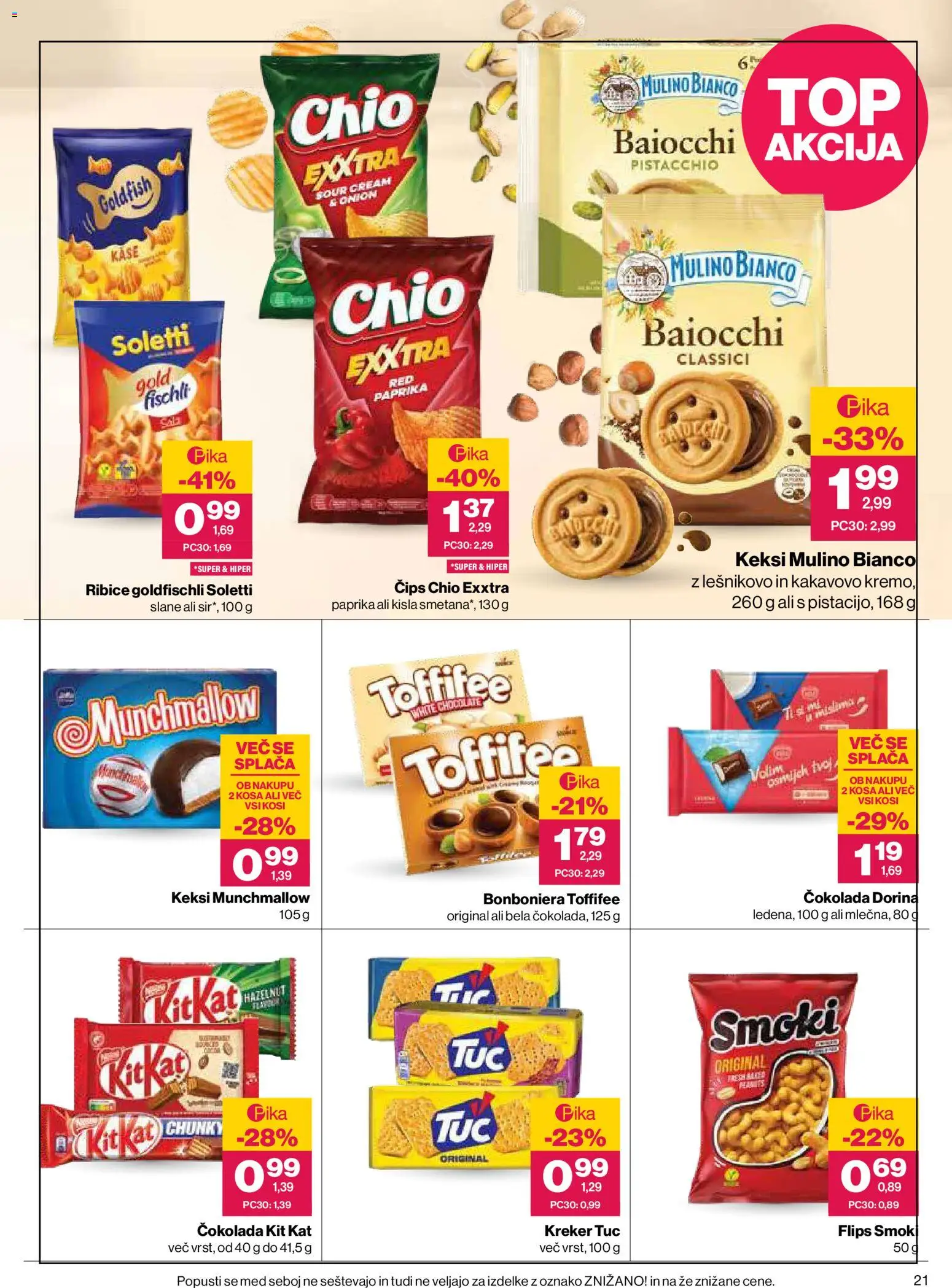 Novi Mercator katalog ponudbe – veljaven od 03.09.2026 | Stran: 21 | Izdelki: Keksi, Paprika, Flips, Sir