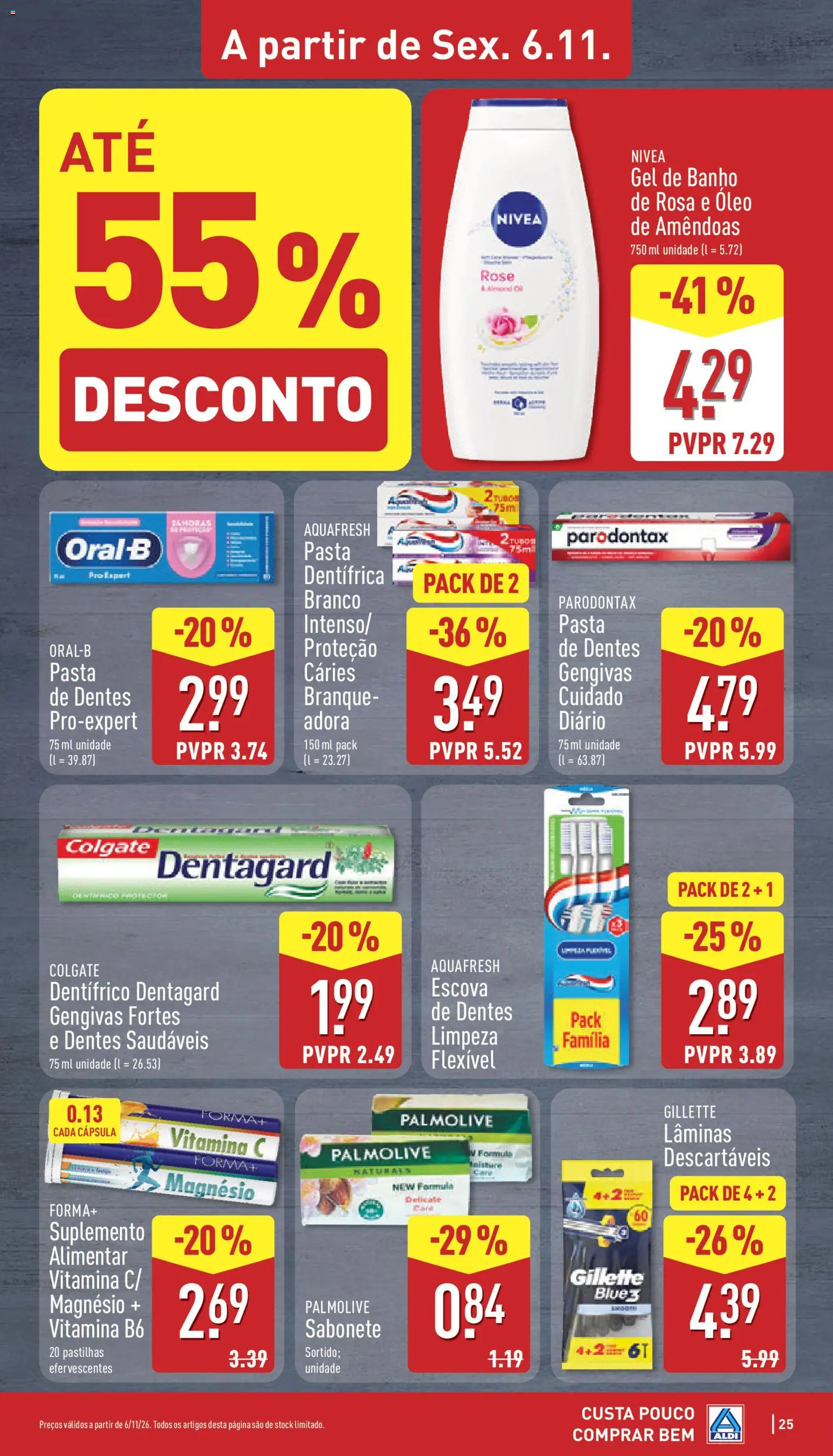 Aldi folheto │ válido de 02/11/2026 | Página: 25 | Produtos: Gel de banho, Banho, Óleo, Vitamina c