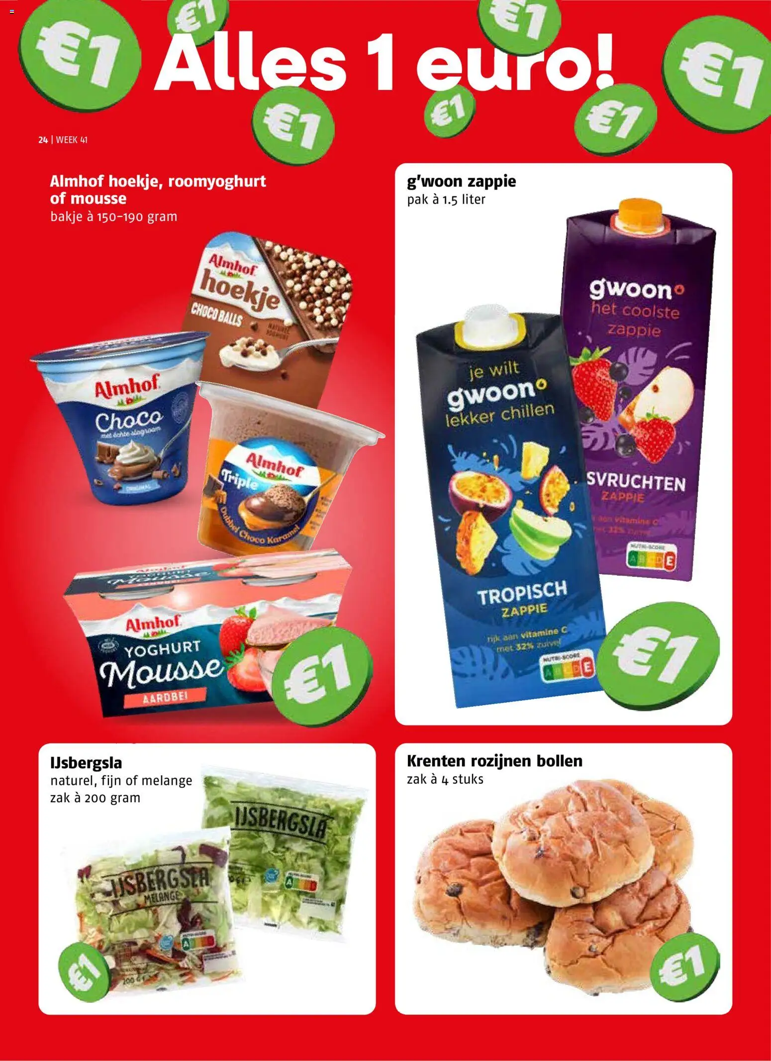 {H1} | Pagina: 24 | Producten: Yoghurt, IJsbergsla, Vitamine C, Aardbei