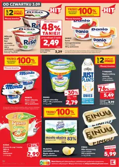 Pogląd oferty "MLEKPOL MAZURSKI SMAK Masło ekstra, Masło ekstra 200 g opakowanie" - ważna od 03.09.2026 | Strona: 36