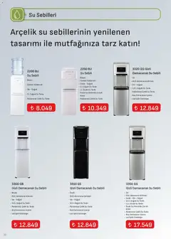 01.05.2026 tarihinden itibaren geçerli olan Arçelik kataloğu önizlemesi | Sayfa: 33 | Ürünler: Su, Su sebili