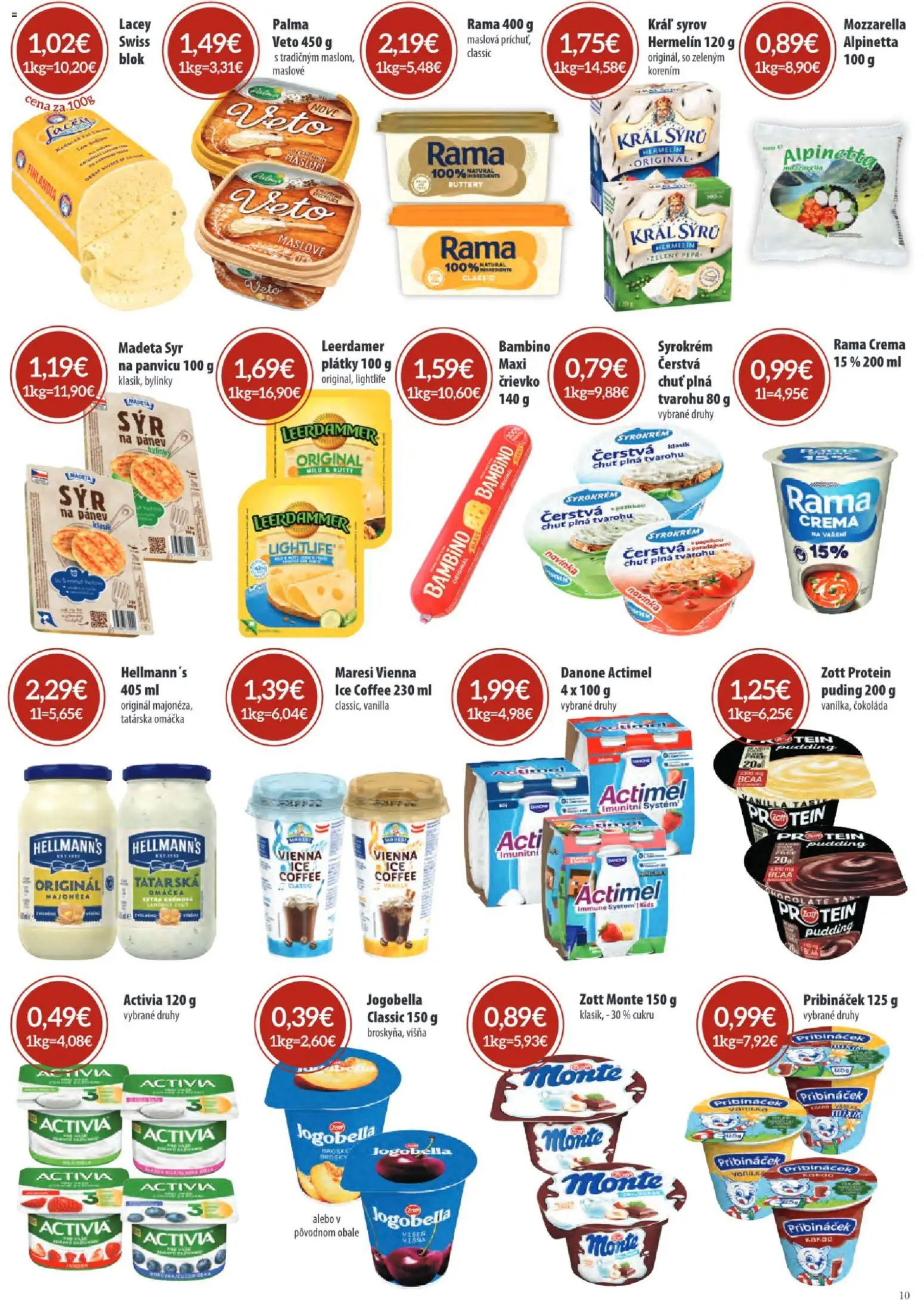 Nové Sintra akcie – leták je platný od 04.06.2026 | Strana: 10 | Produkty: Syr, Puding, Tatárska omáčka, Omáčka