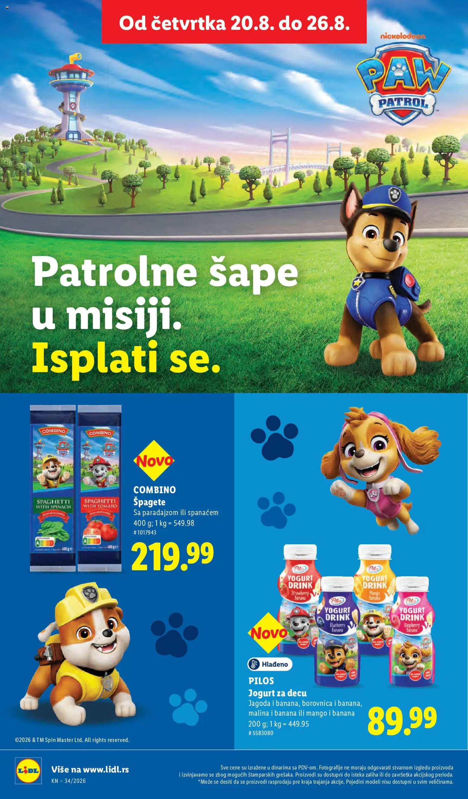 Lidl katalog - važi od 20.08.2026 | Strana: 92 | Proizvode: Banana, Borovnica, Malina, Jogurt