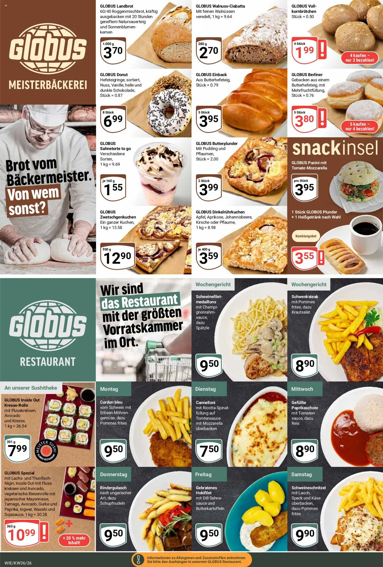 Globus Prospekt Waghäusel-Wiesental – gültig ab 31.08.2026 | Seite: 8 | Produkte: Thunfisch, Mozzarella, Pommes frites, Avocado