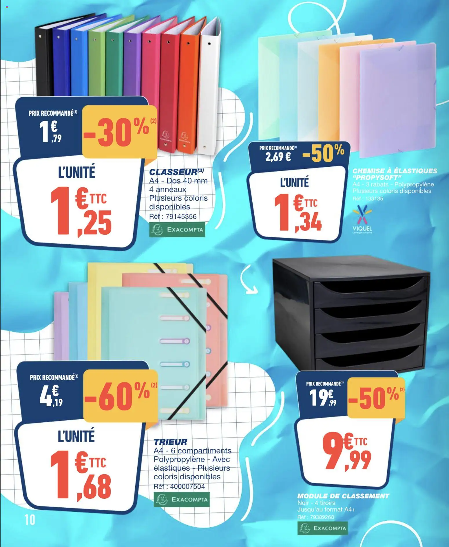 {H1} | Page: 10 | Produits: Tiroirs, Chemise, Élastiques