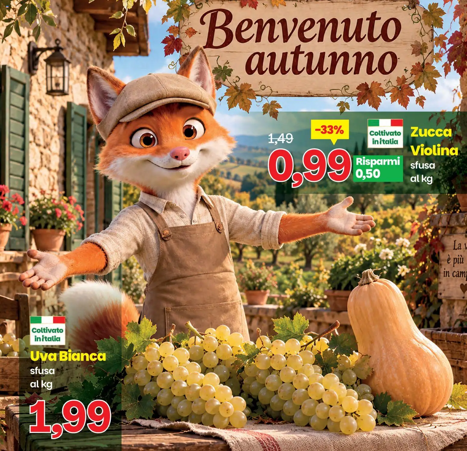 Volantino Prix del 15/09/2026 | Pagina: 6 | Prodotti: Zucca, Uva