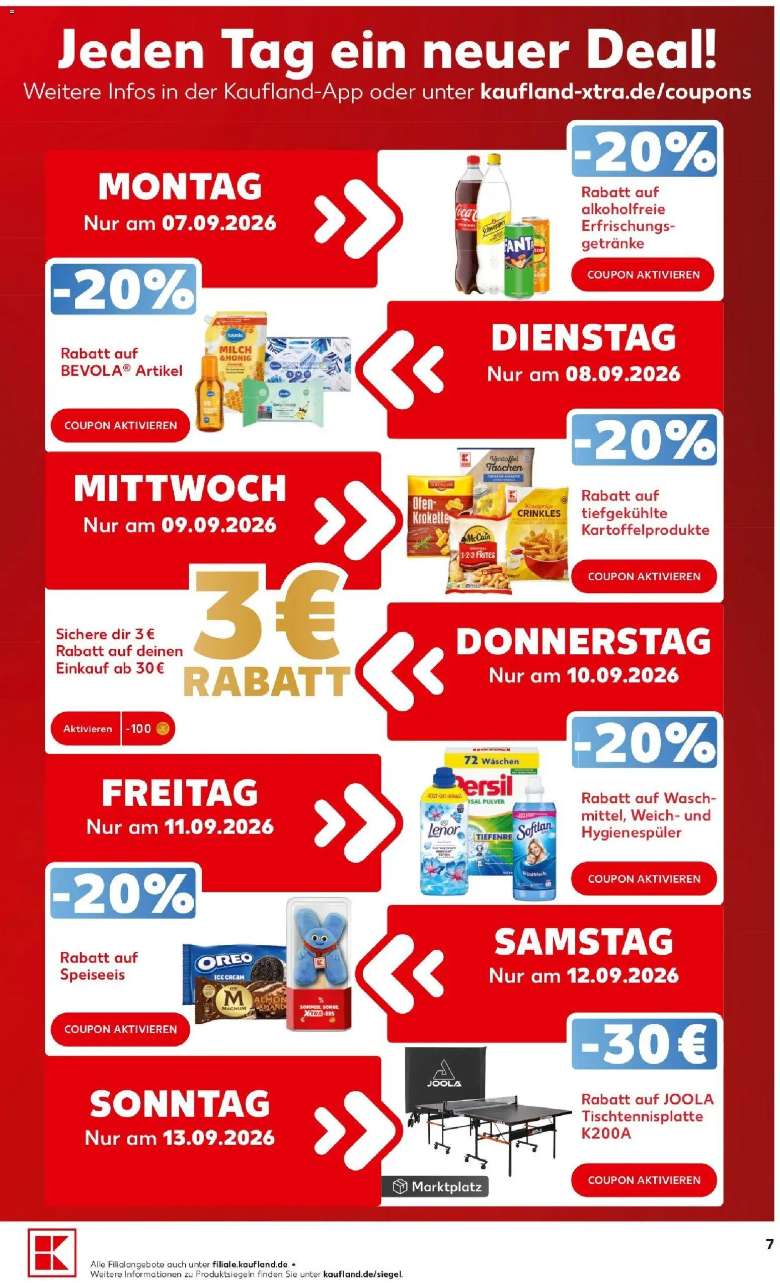 Kaufland Prospekt Rostock – gültig ab 03.09.2026 | Seite: 7 | Produkte: Ofen, Milch, McCain, Persil