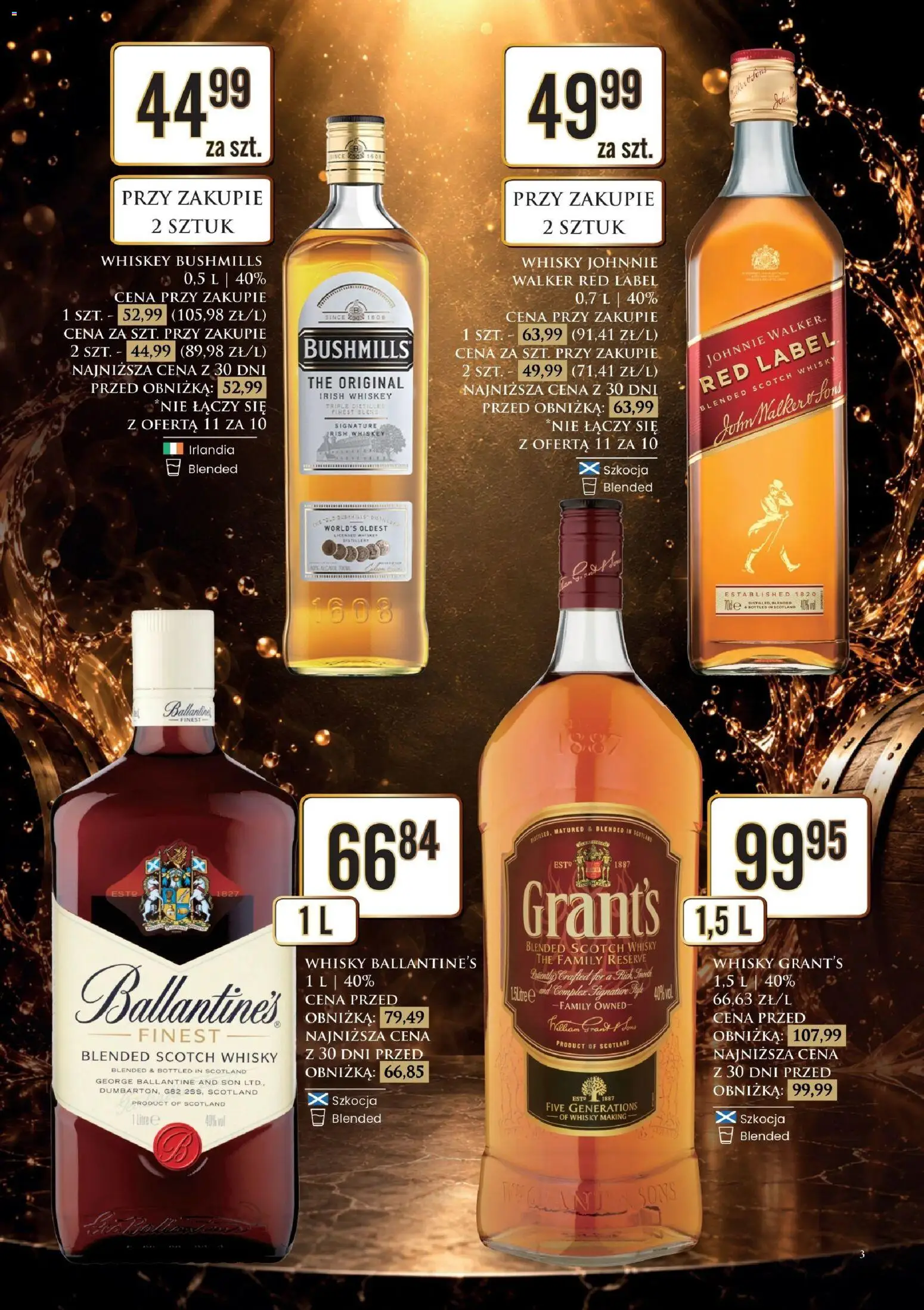 Dino gazetka alkoholowa od 31.07.2026 | Strona: 3 | Produkty: Grant's, Red label, Whisky
