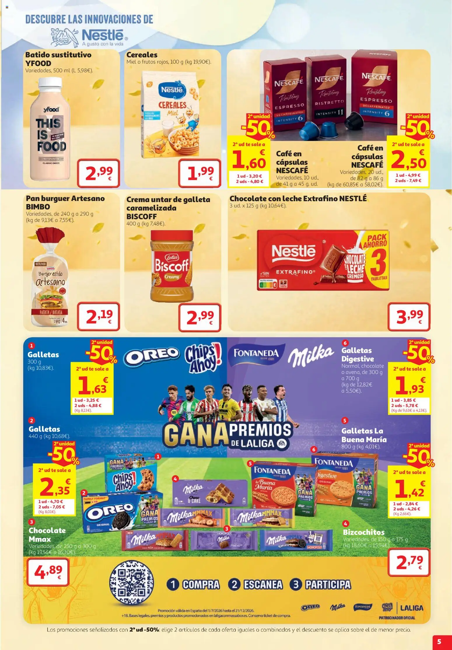 Alcampo folleto Cuenca │ válido desde el 22/10/2026 | Página: 5 | Productos: Café, Chocolate, Cereales, Té