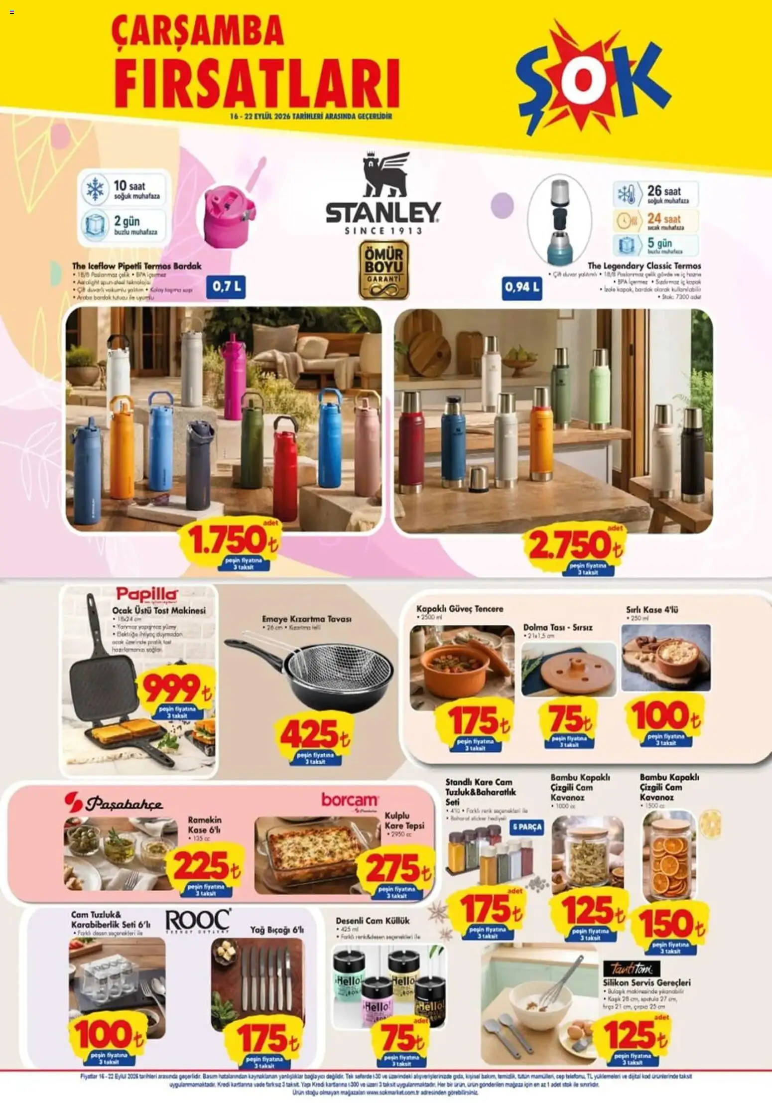 Şok Market Katalog - 16 Eylül 2026 tarihinden itibaren geçerlidir | Sayfa: 2 | Ürünler: Tost makinesi, Yağ, Tepsi, Ocak