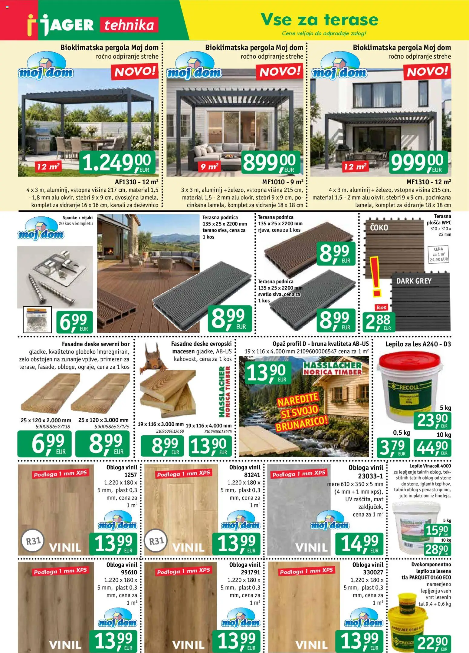 Novi Jager katalog ponudbe – veljaven od 09.09.2026 | Stran: 6 | Izdelki: Kos, Podloga, Lepilo