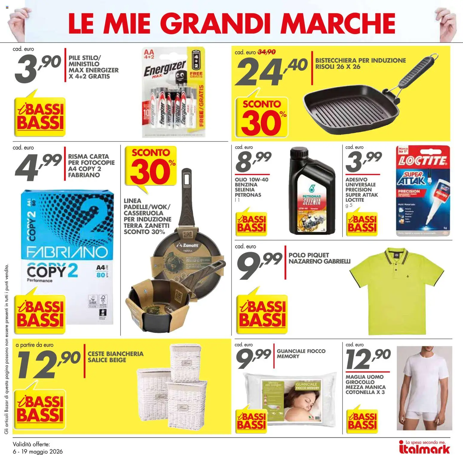 Volantino Italmark del 06.05.2026 | Pagina: 20 | Prodotti: Pile, Bistecchiera, Casseruola, Guanciale