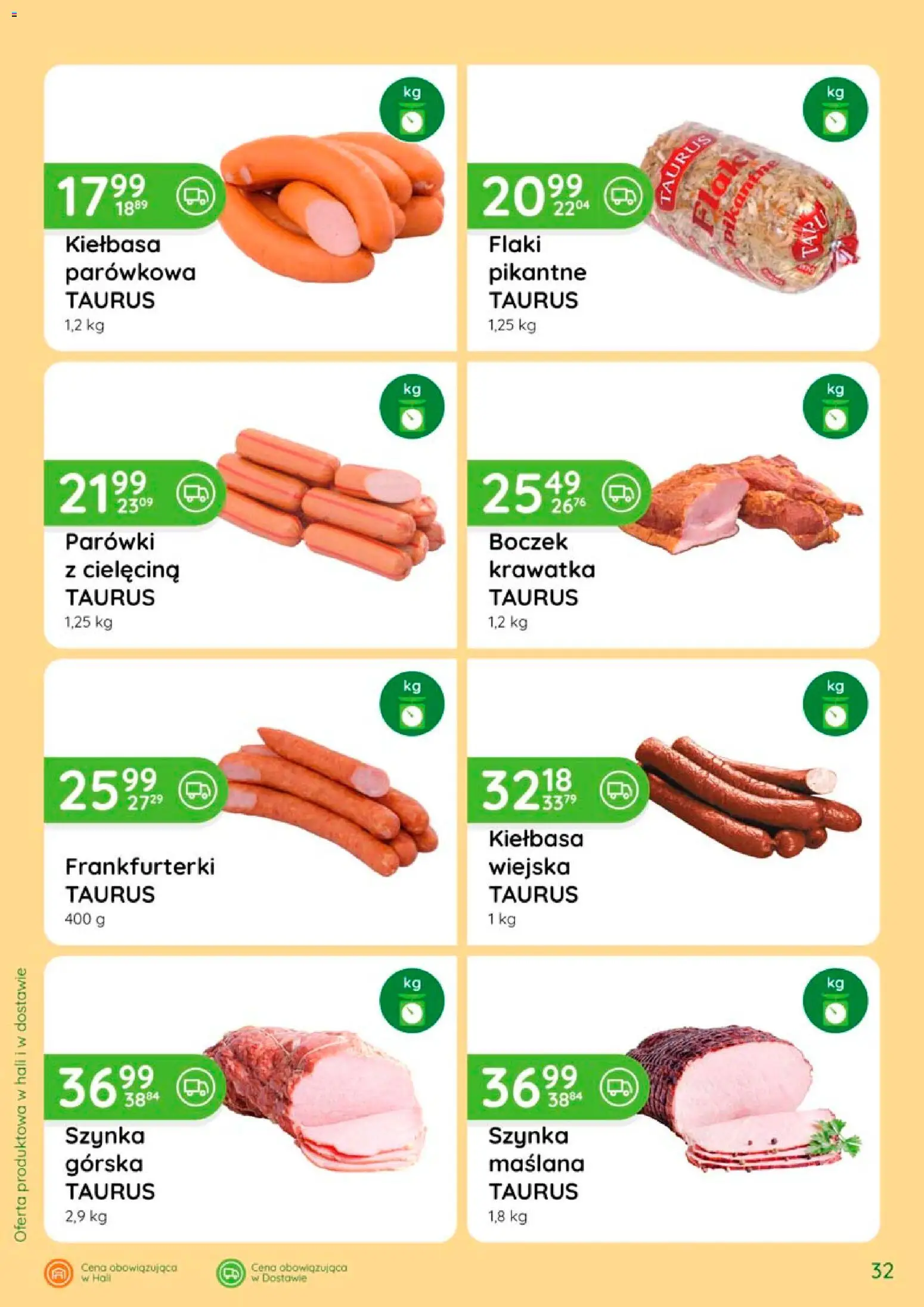 Eurocash gazetka - Katalog Wędlin od 06.08.2026 | Strona: 32 | Produkty: Kiełbasa, Parówki, Boczek, Cielęcina