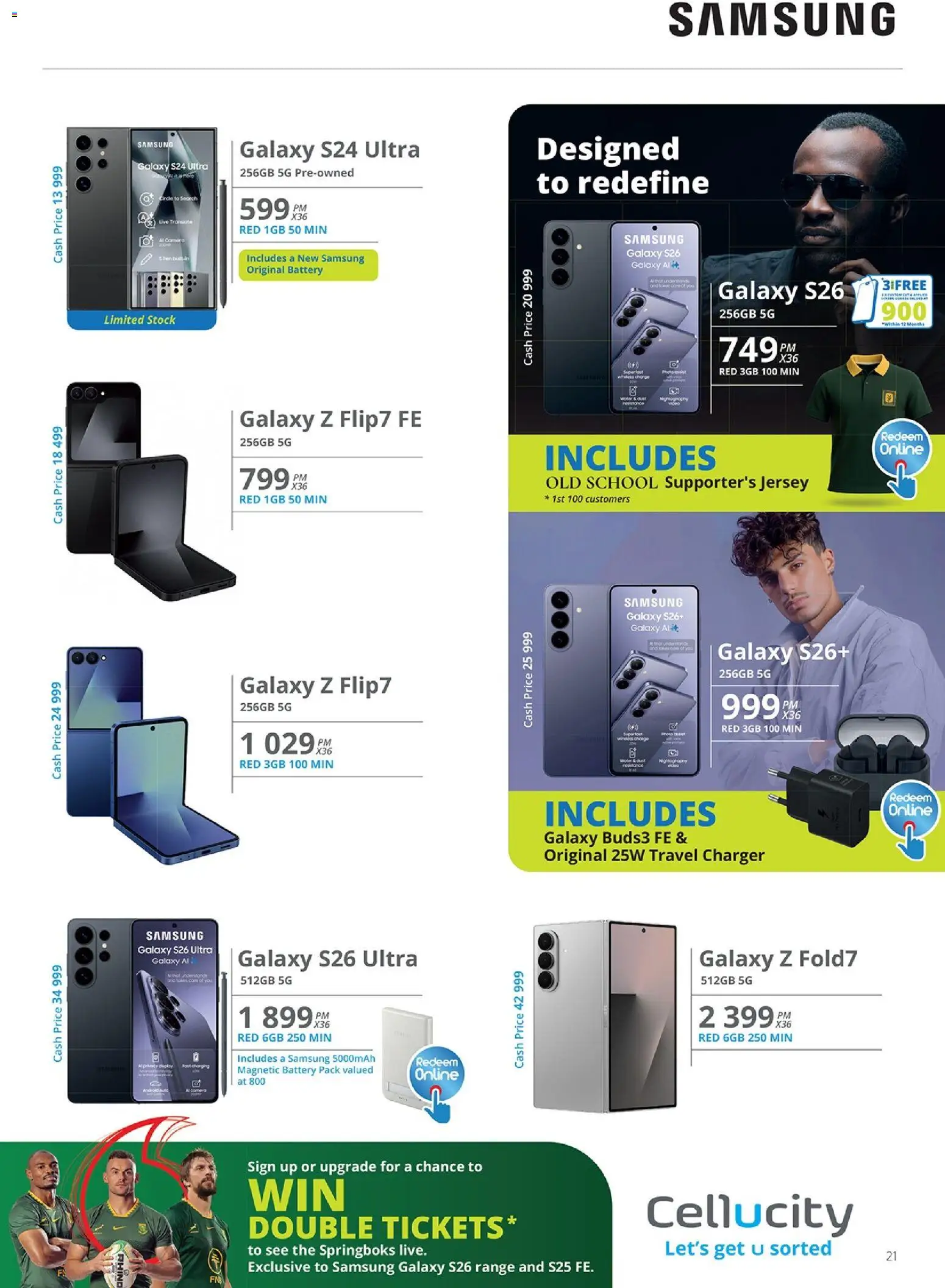 New Cellucity catalogue – valid from 07/07/2026 | Page: 21 | Products: Jersey, Battery, Charger, Stock