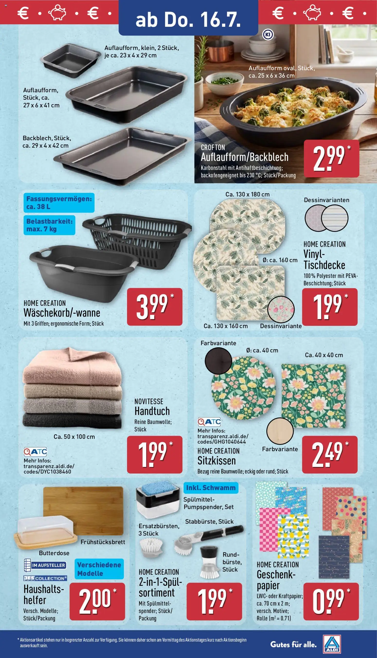 Aldi Ausblick – gültig ab 13.07.2026 | Seite: 11 | Produkte: Butter, Home creation