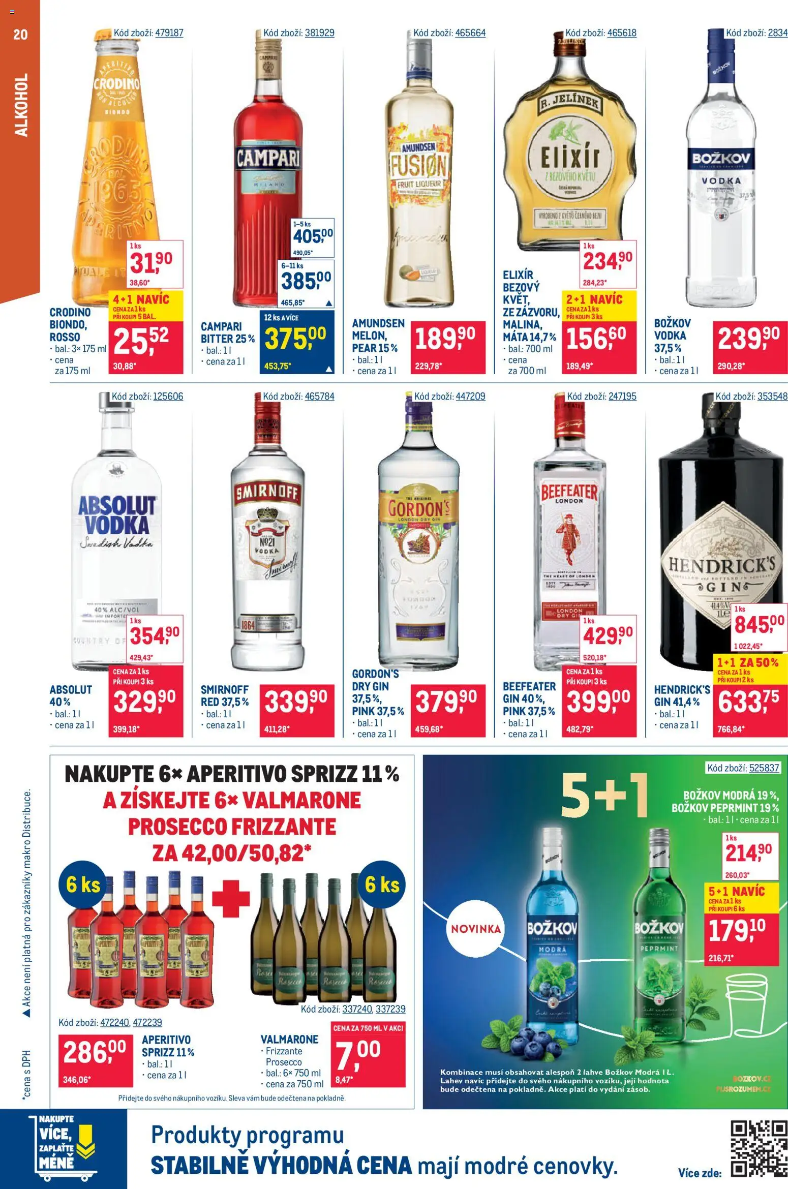 Makro leták - Gastronomie od 03.06.2026 | Strana: 20 | Produkty: Campari Bitter, Crodino, Campari, Lahve