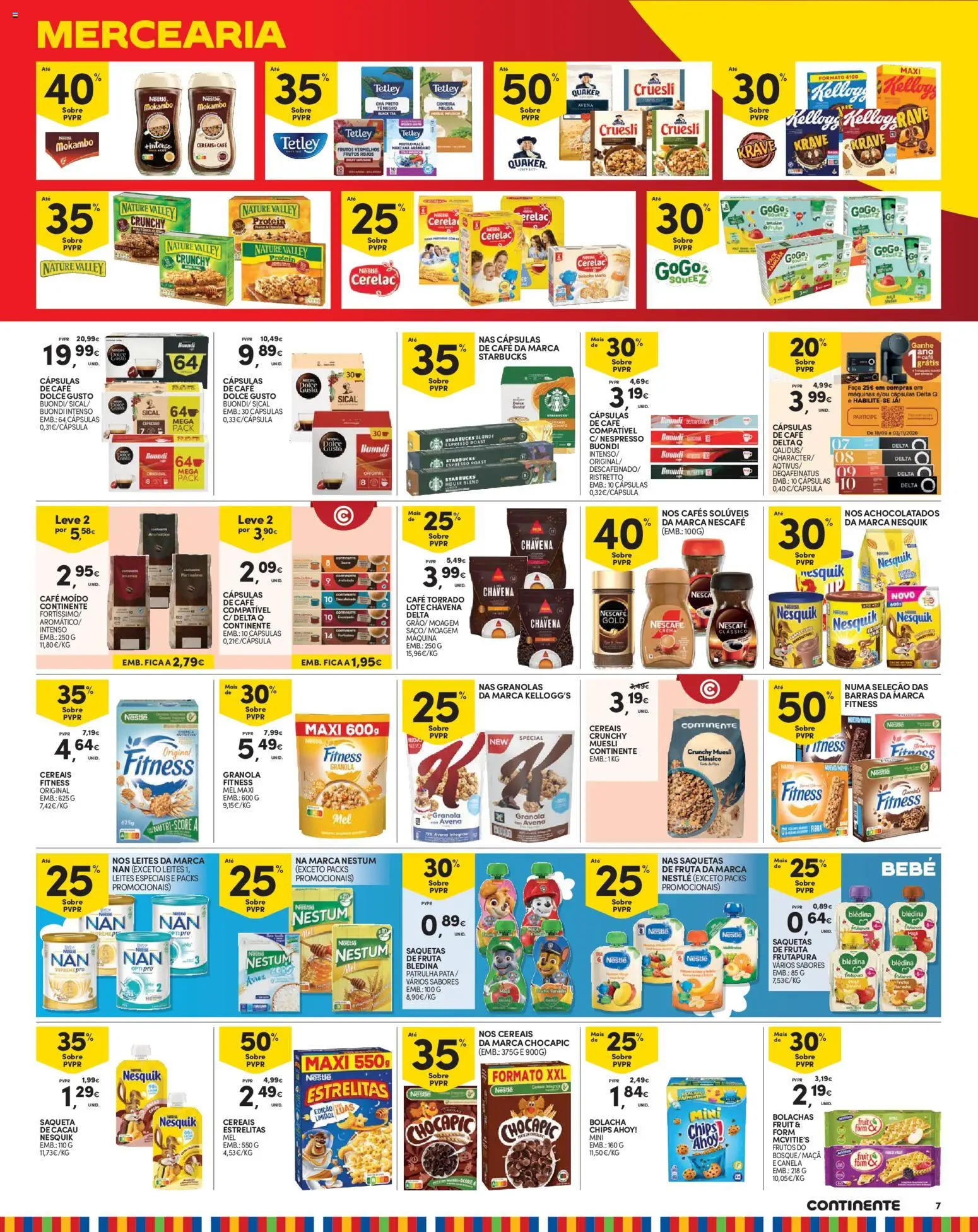 Continente folheto Madeira │ válido de 13/10/2026 | Página: 7 | Produtos: Delta q, Canela, Cápsulas, Dolce gusto