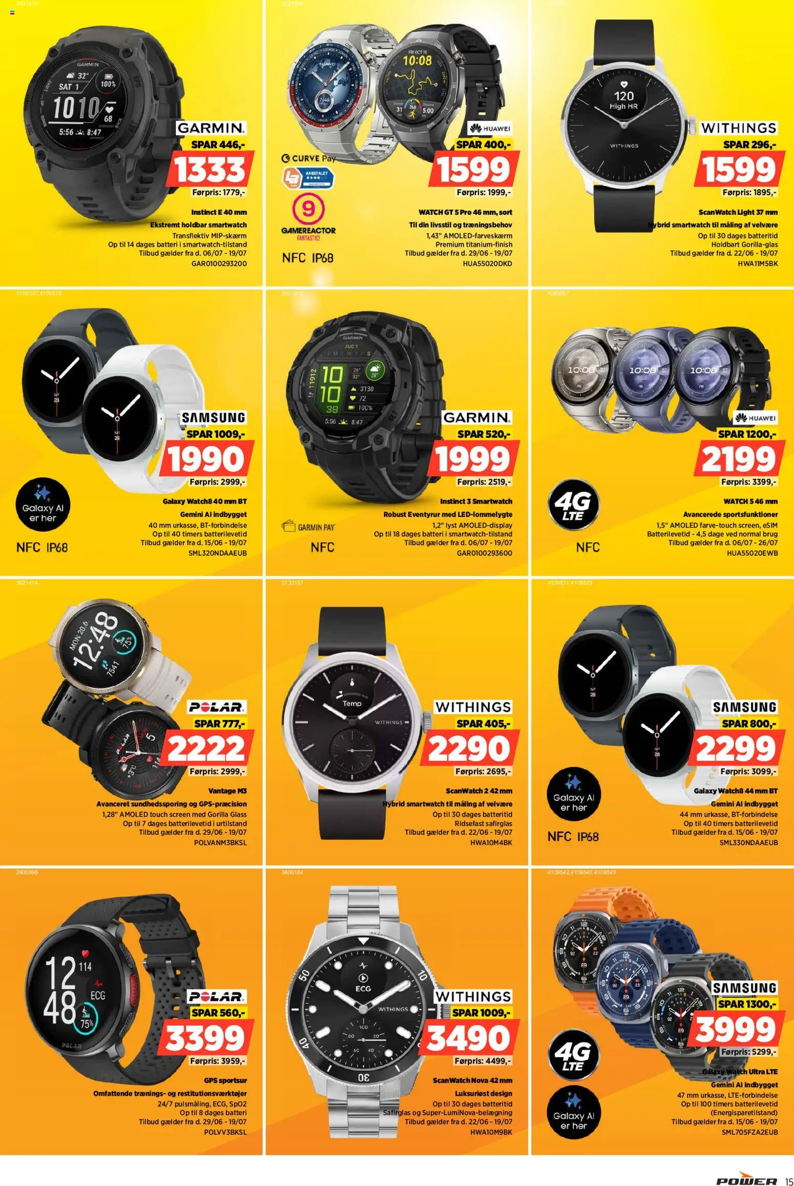 Power tilbudsavis – gyldig fra 10/07/2026 | Side: 15 | Produkter: GPS, Maling, Batteri, Smartwatch
