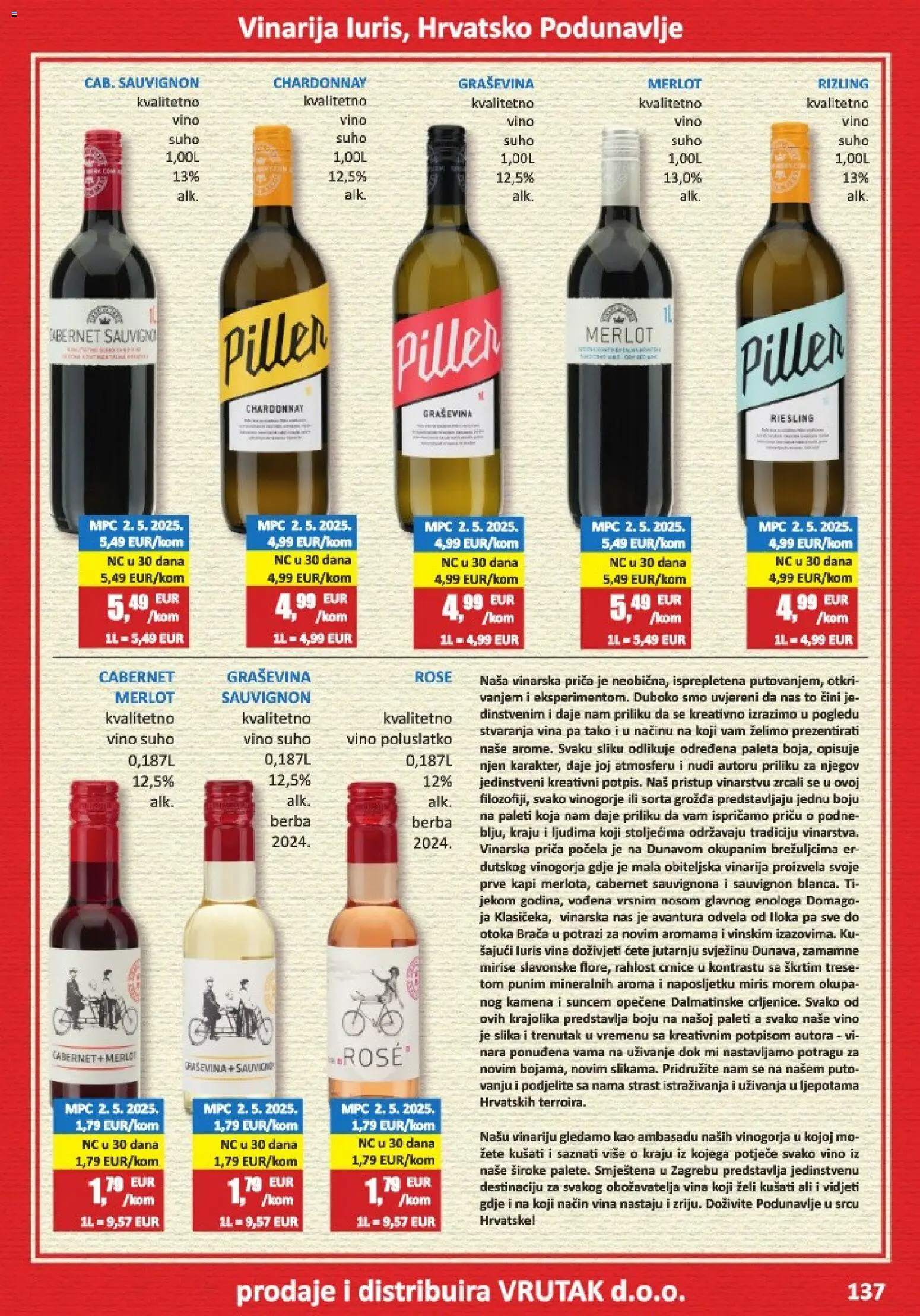 Vrutak katalog | vrijedi od 01.11.2025 | Stranica: 137 | Proizvodi: Paleta, Miris, Vino, Cabernet sauvignon