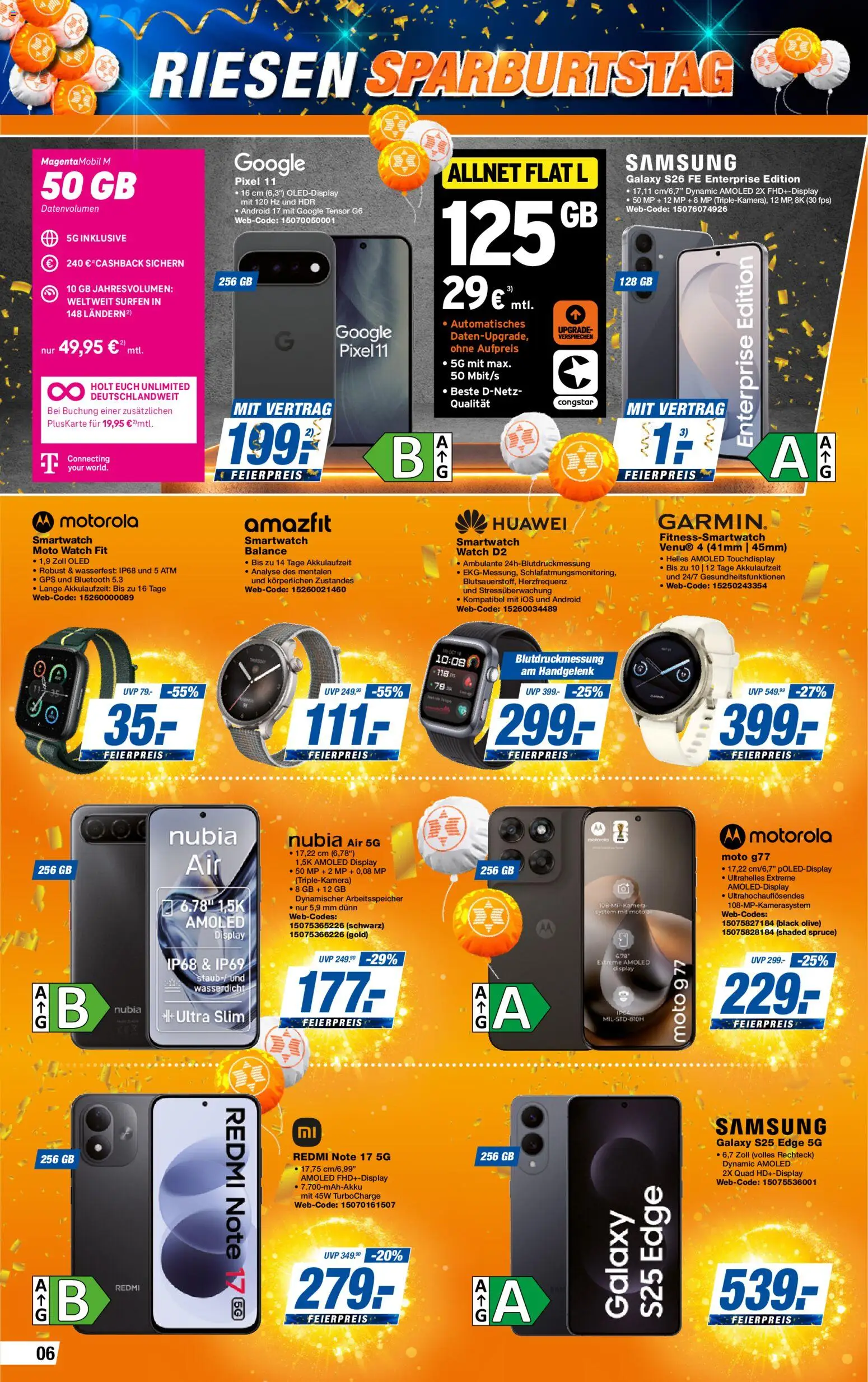 Expert Prospekt – gültig ab 16.10.2026 | Seite: 6 | Produkte: Huawei, Smartwatch, Samsung