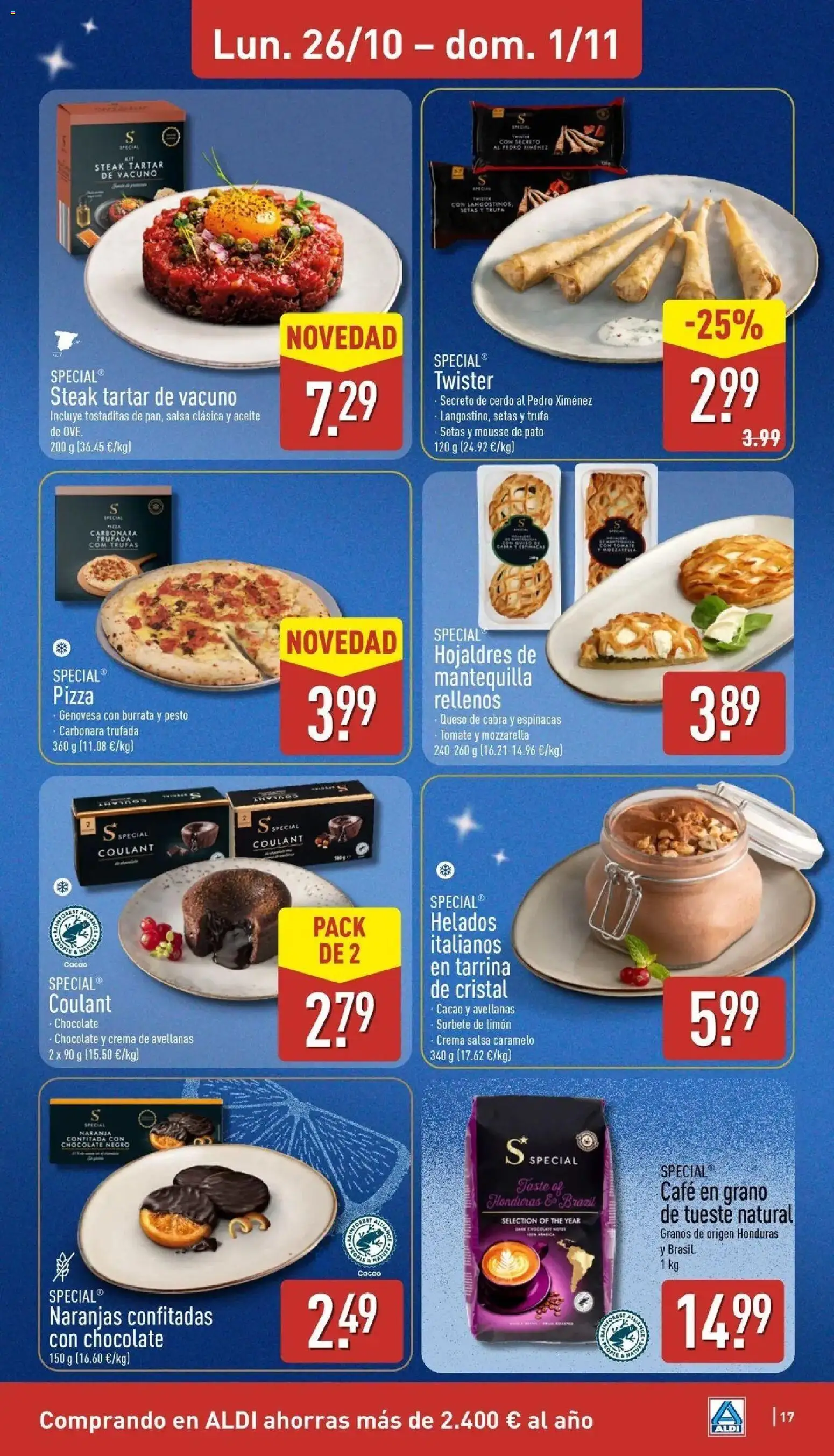 Aldi - Qué poco cuesta comprar bien │ válido desde el 26/10/2026 | Página: 17 | Productos: Setas, Mousse, Naranjas, Pesto