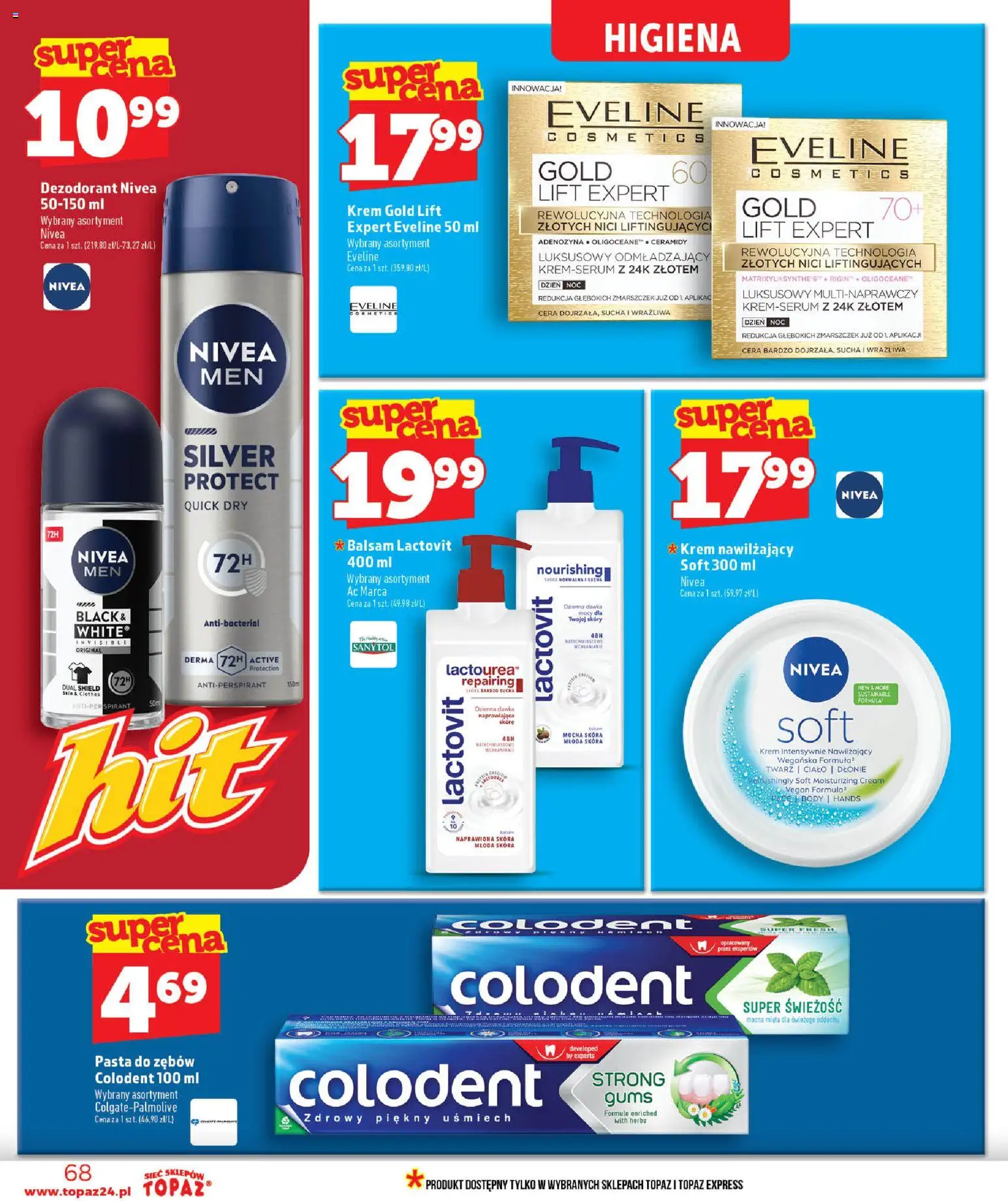 Topaz gazetka - MAZ od 18.06.2026 | Strona: 68 | Produkty: Body, Krem, Dezodorant, Pasta do zębów