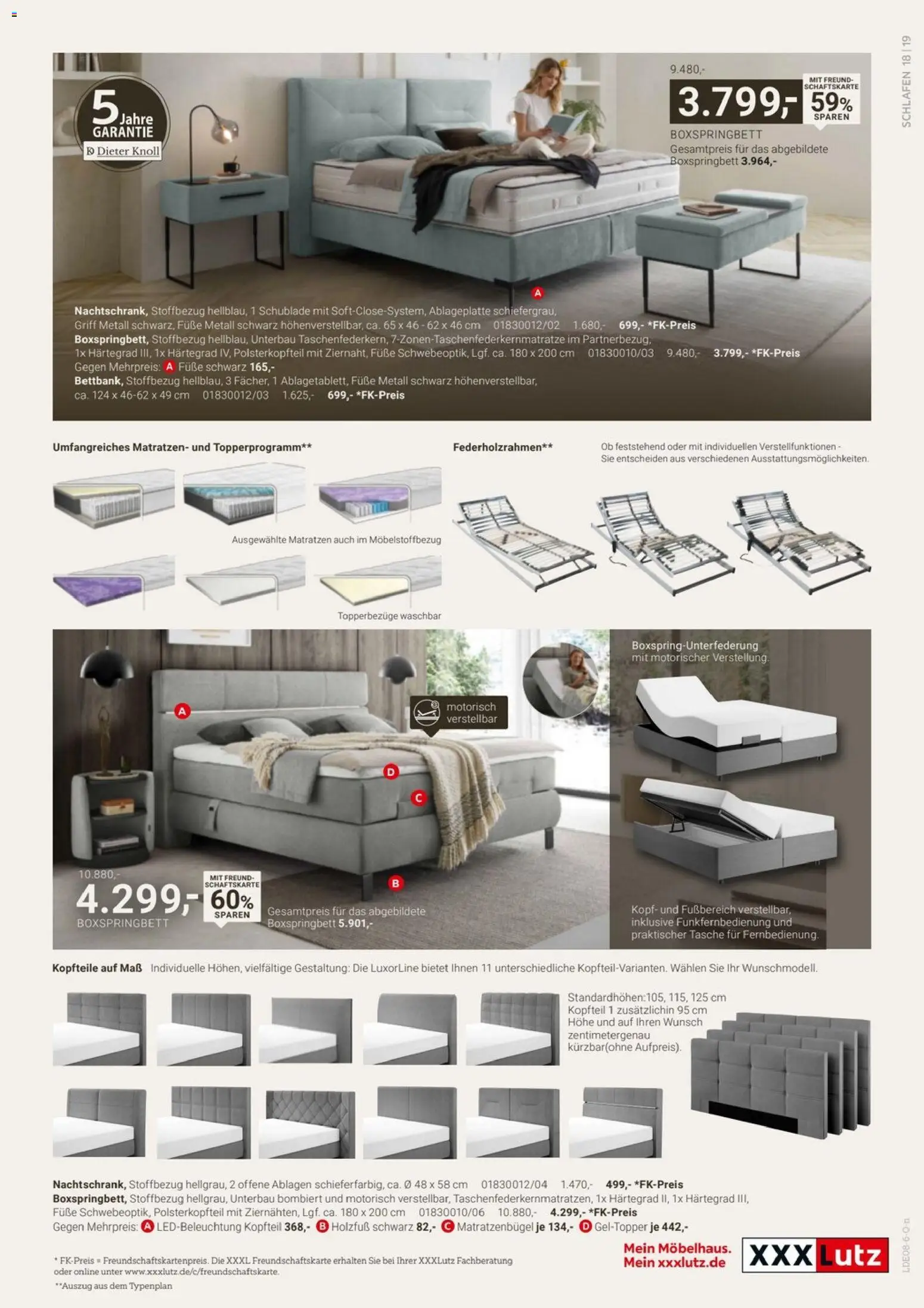 XXXLutz Dieter Knoll Spezial – gültig ab 01.08.2026 | Seite: 19 | Produkte: Tasche, Boxspringbett