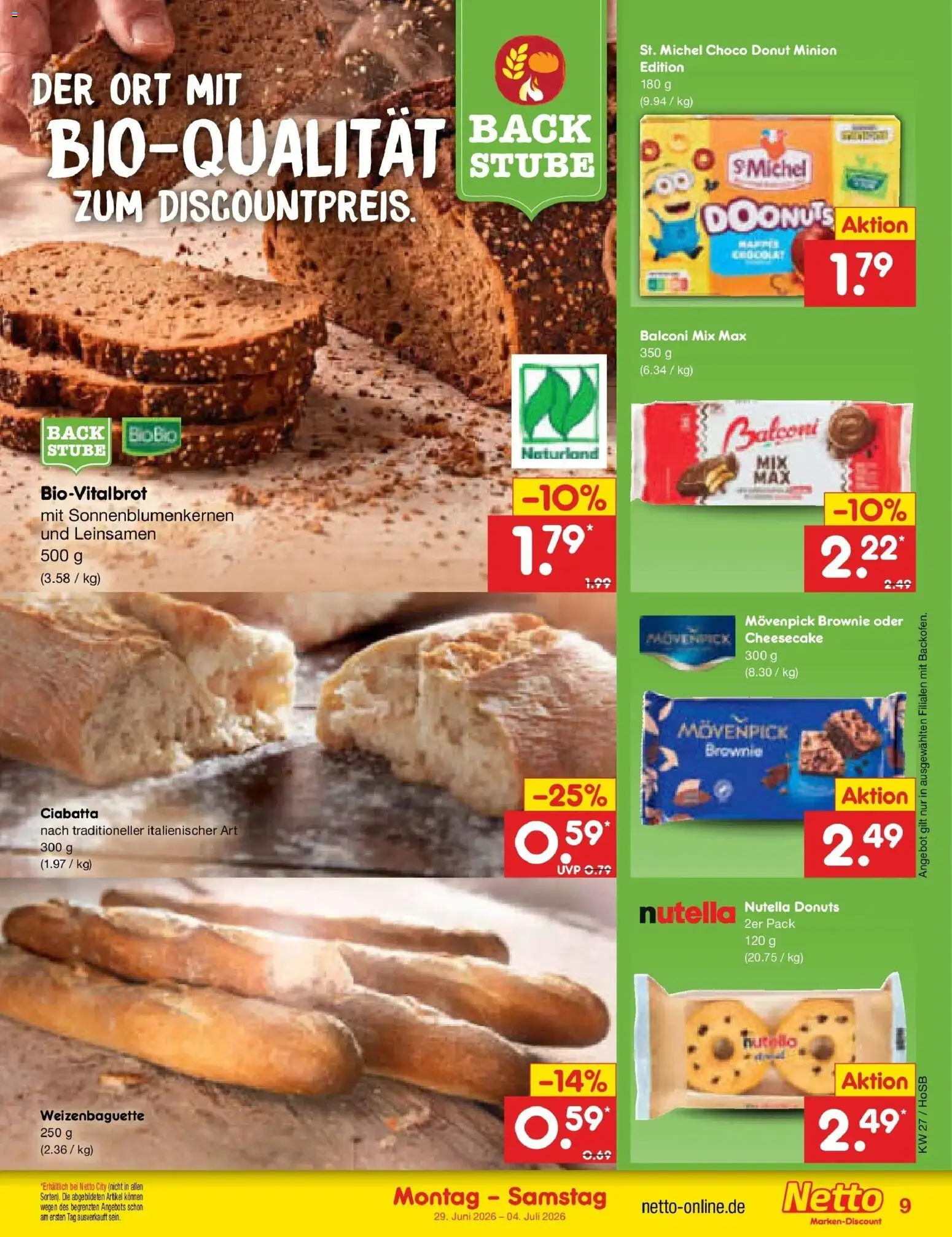 Netto Marken-Discount Prospekt Hannover – gültig ab 29.06.2026 | Seite: 11 | Produkte: Nutella, Donuts
