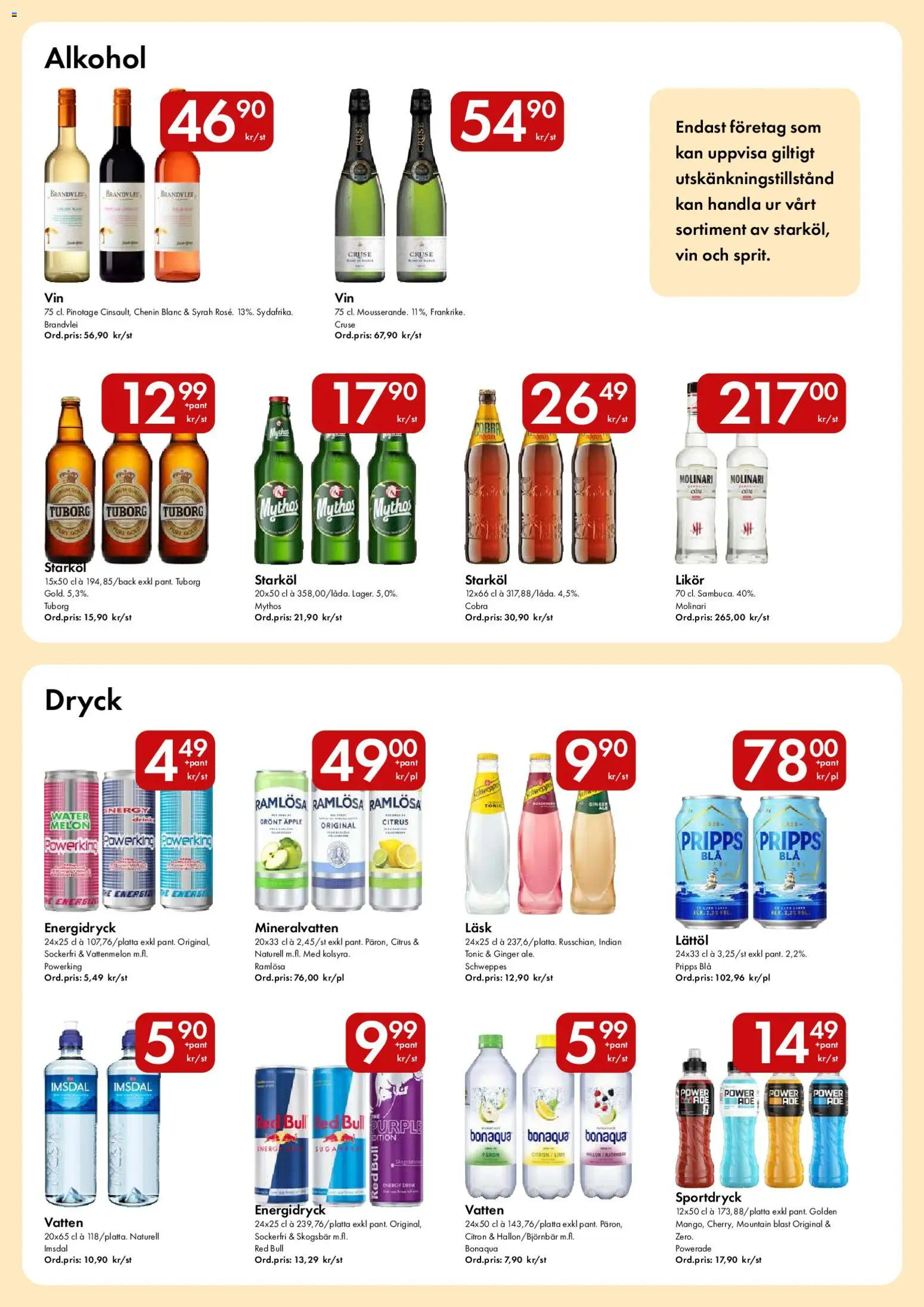Hypermarkety reklamblad aktuell från 10/08/2026 | Sida: 10 | Produkter: Sportdryck, Skogsbär, Mineralvatten, Citron