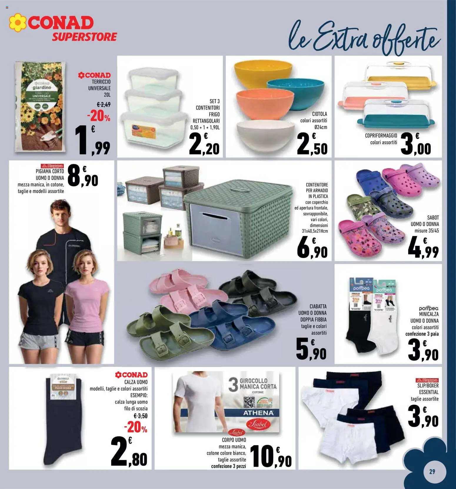 Volantino Conad del 06.05.2026 | Pagina: 29 | Prodotti: Pigiama, T-shirt, Contenitore, Terriccio