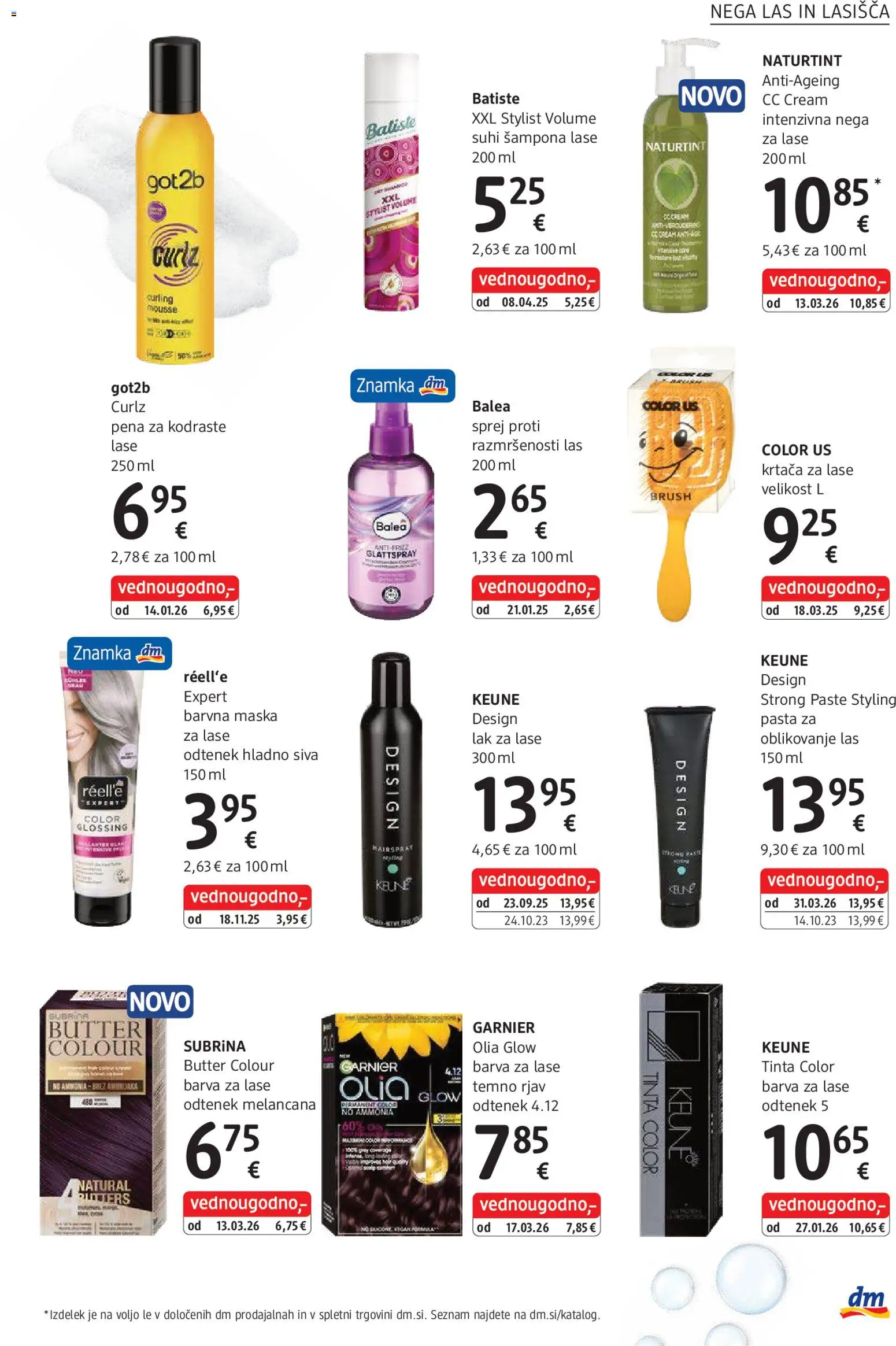 Novi DM Drogerie Markt katalog ponudbe – veljaven od 01.04.2026 | Stran: 17 | Izdelki: Lak za lase, Barva za lase, Lak, Barva