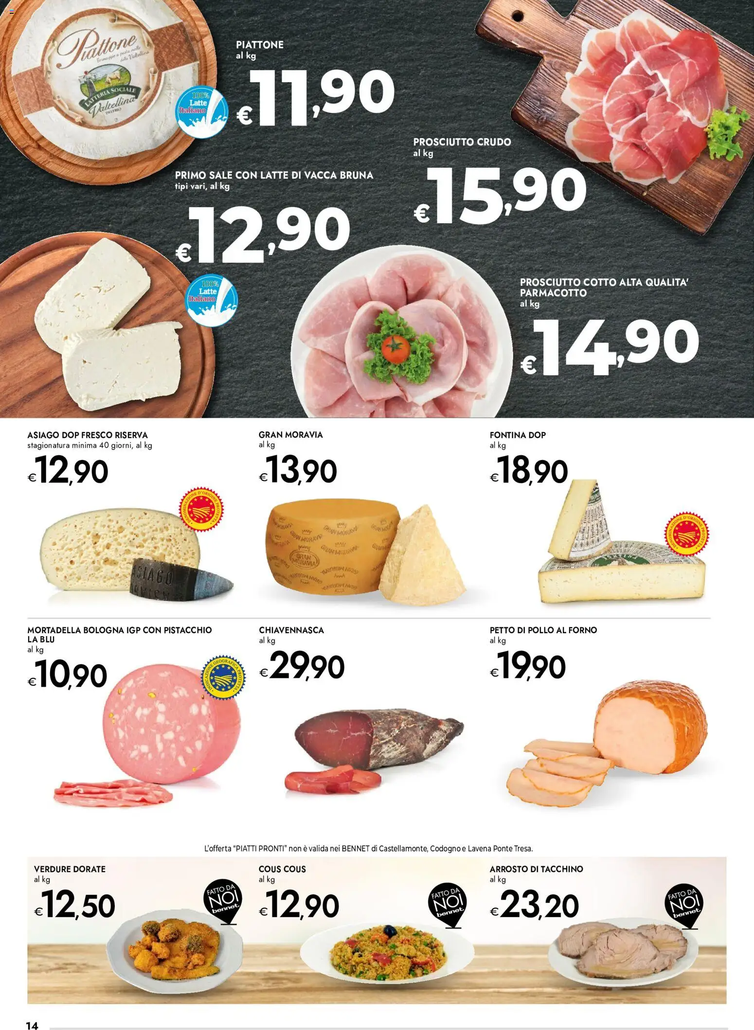 Volantino bennet del 02/07/2026 | Pagina: 14 | Prodotti: Petto di Pollo, Pollo, Sale, Forno