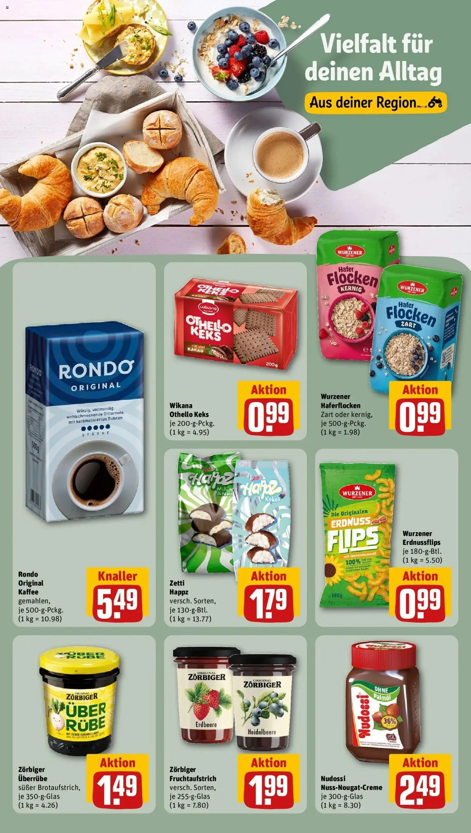 Rewe Prospekt Berlin / Prenzlauer Berg – gültig ab 03.08.2026 | Seite: 14 | Produkte: Kaffee, Sonnenblumenol, Flocken