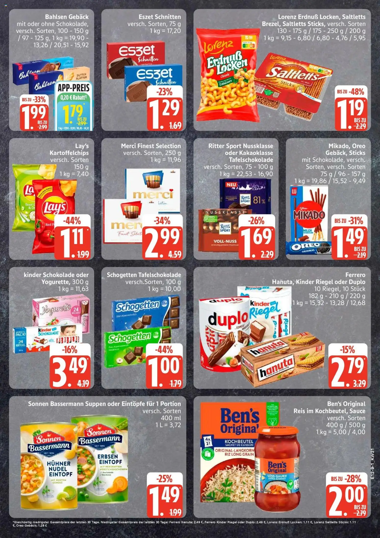 Edeka Prospekt Norderstedt – gültig ab 27.07.2026 | Seite: 9 | Produkte: Merci, Schokolade, Schogetten, Reis